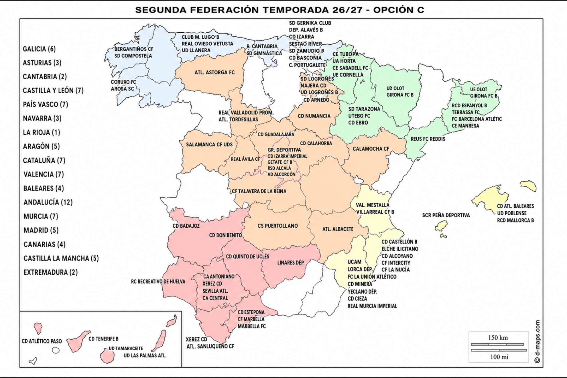 Así quedan los grupos de Segunda Federación 2026-27