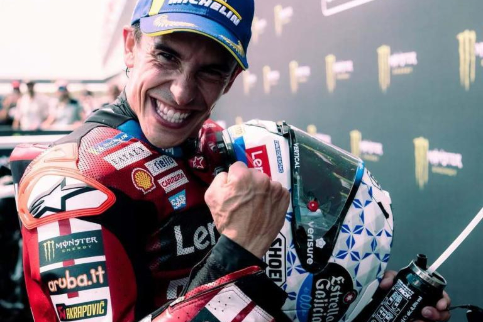 Márquez celebra en Brno.