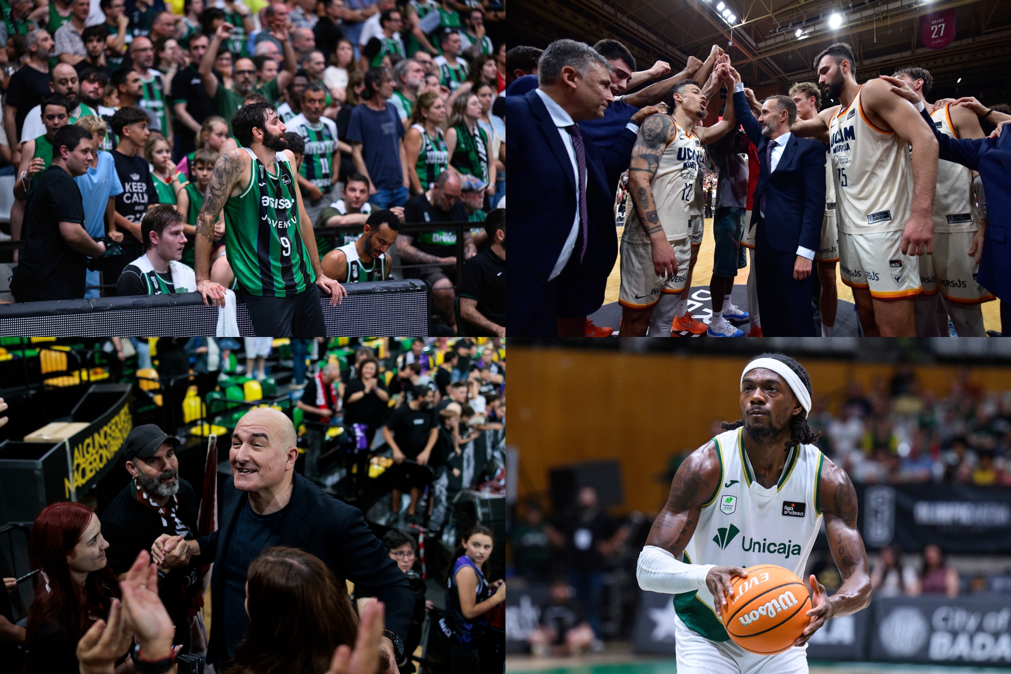 Asisa Joventut, UCAM Murcia, Surne Bilbao y Unicaja de Málaga, en la BCL. ACB PHOTO