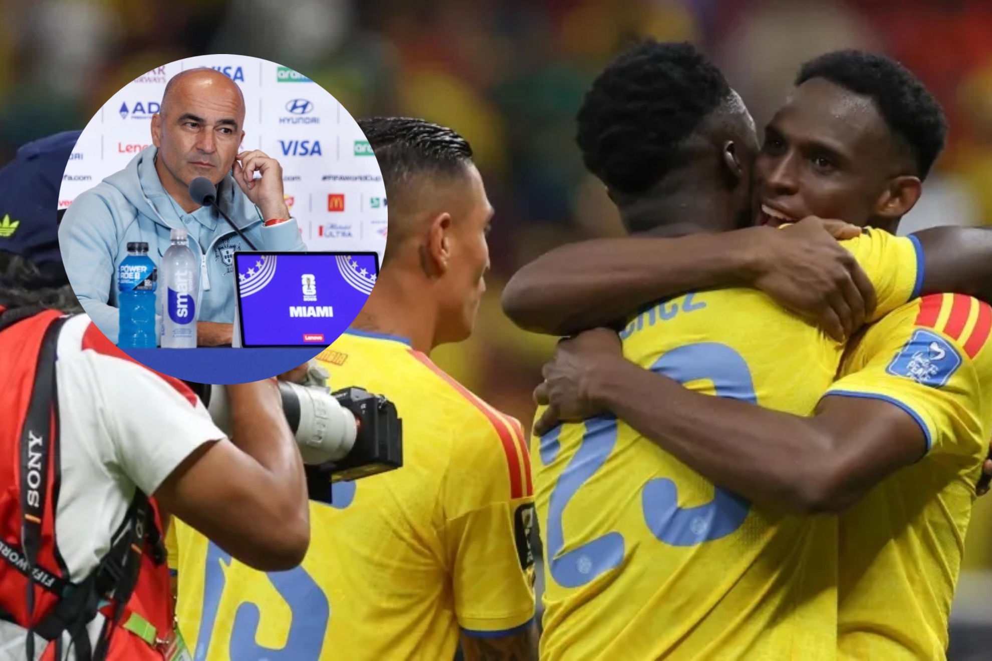 Roberto Martínez destaca el poder de Colombia.