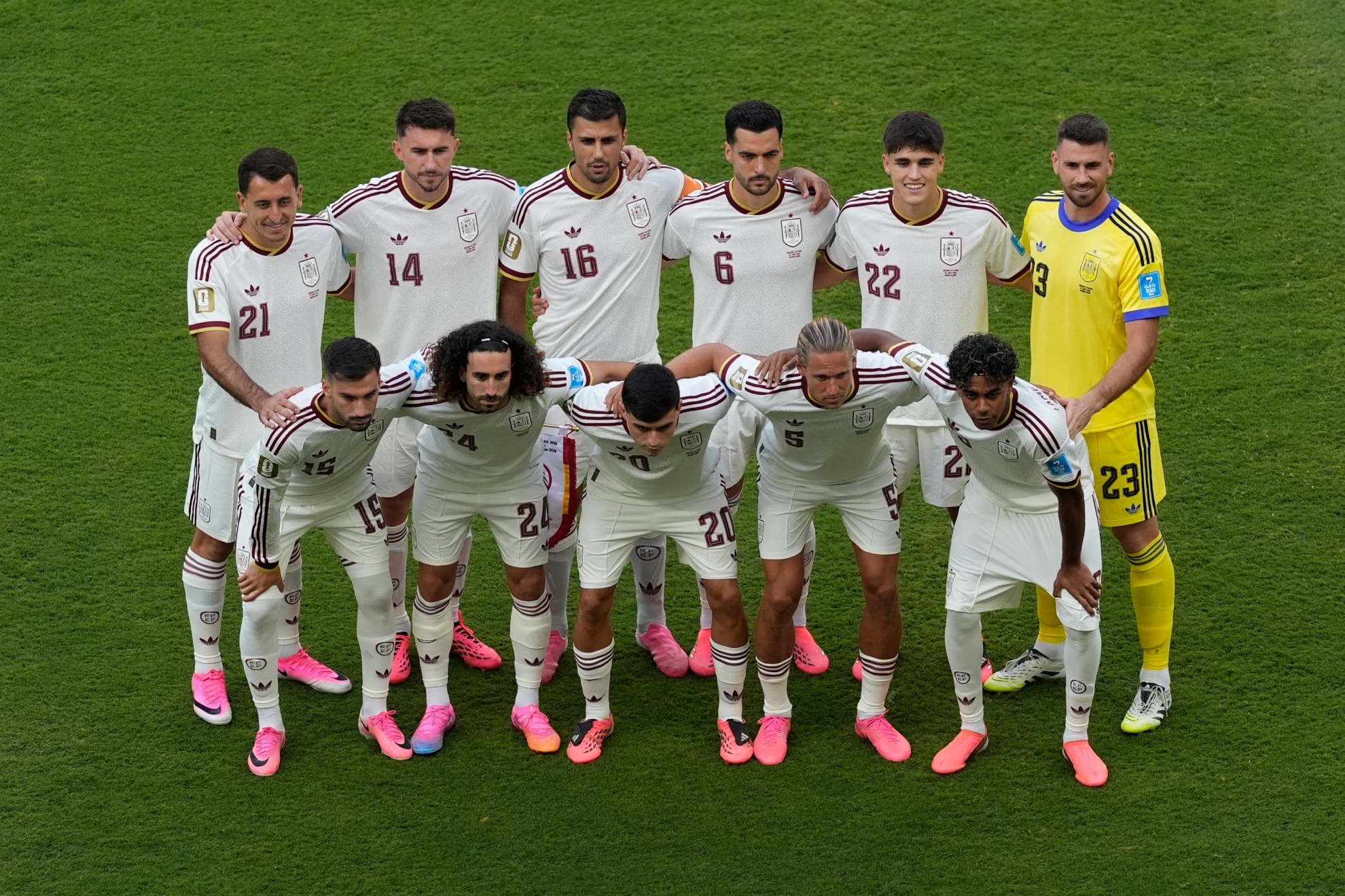 Spain's XI against Uruguay.