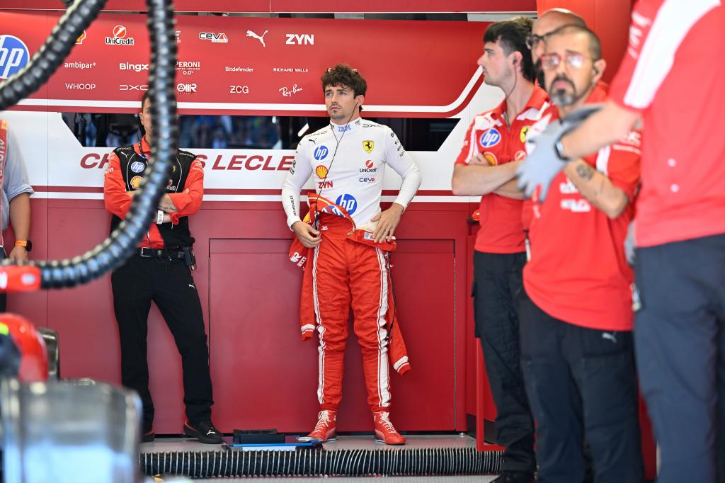 Leclerc, en el palco.