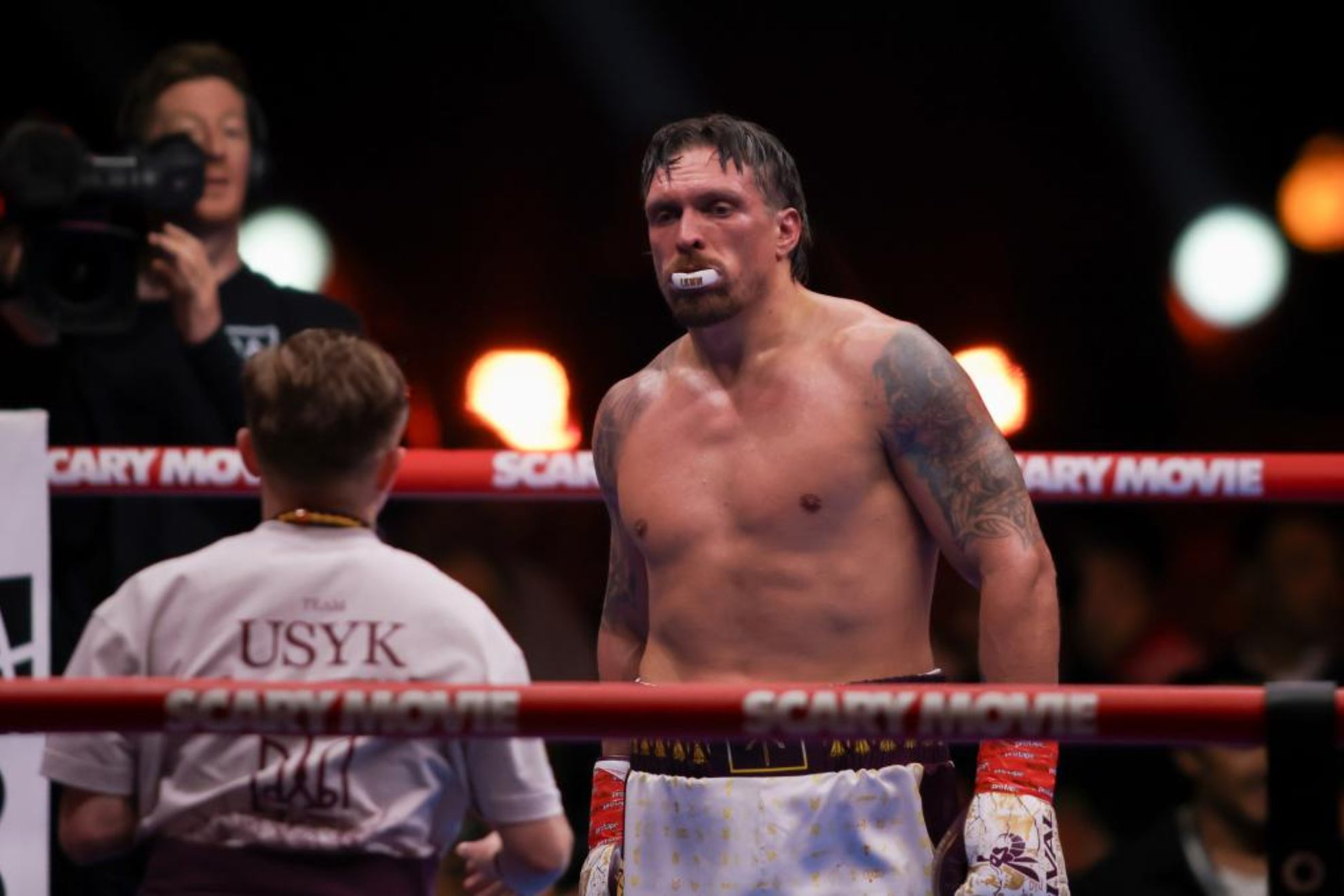 Oleksandr Usyk, en su combate ante Verhoeven. EFE