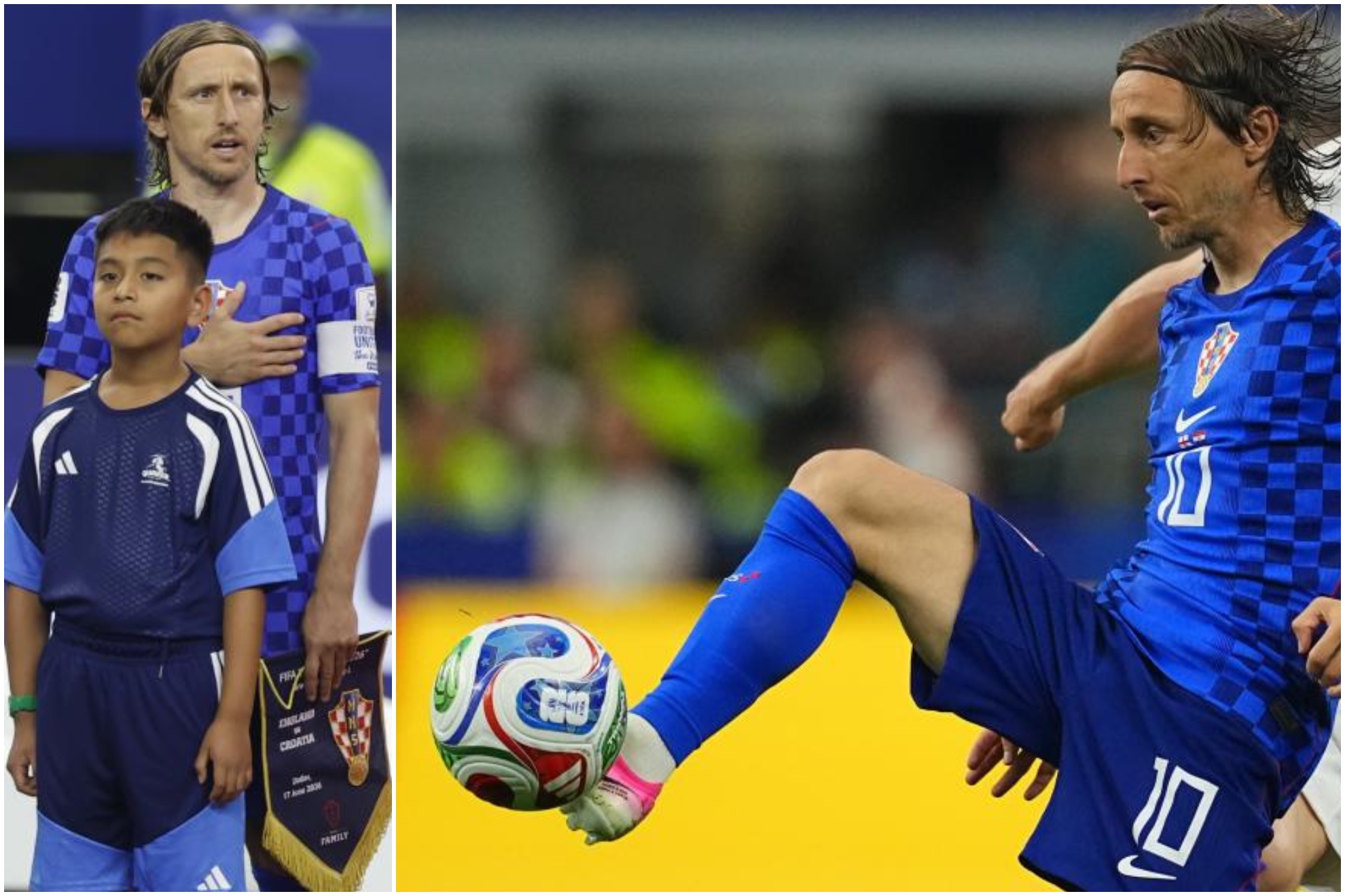 Un montaje con imágenes de Modric en el Mundial.