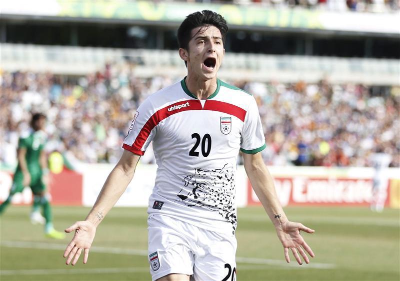 Azmoun, con la selección de Irán