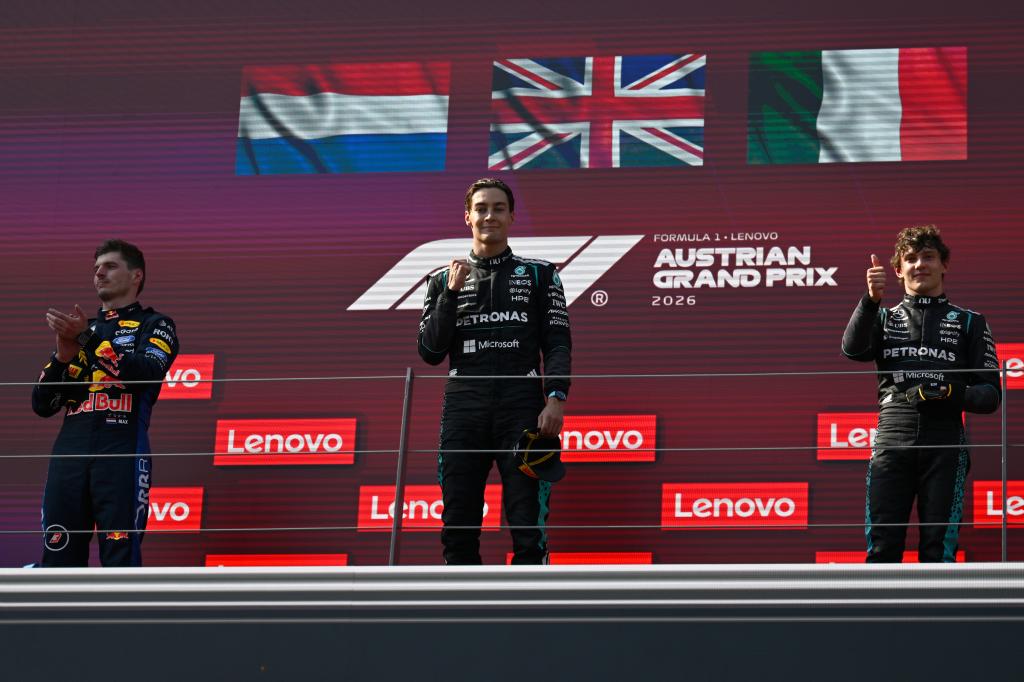 Podio del GP de Austria.