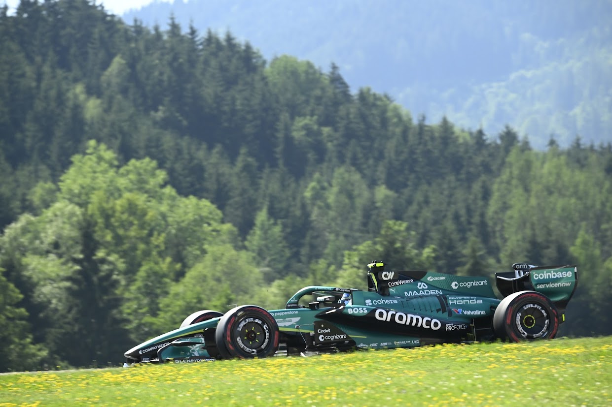 Alonso, con el AMR26, en el GP de Austria. RV RACING PRESS
