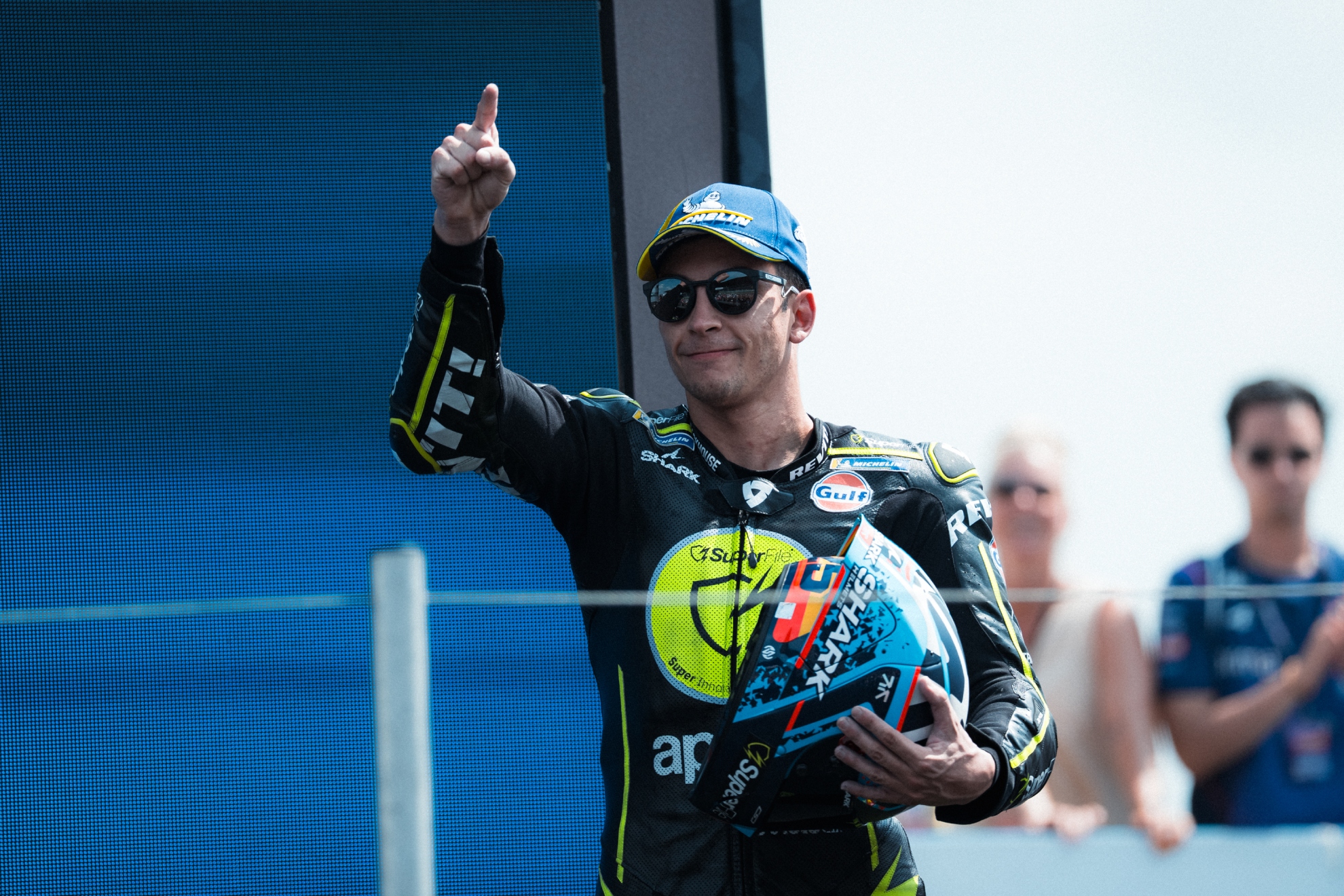 Raúl Fernández, en el podio de Assen. TRACKHOUSE