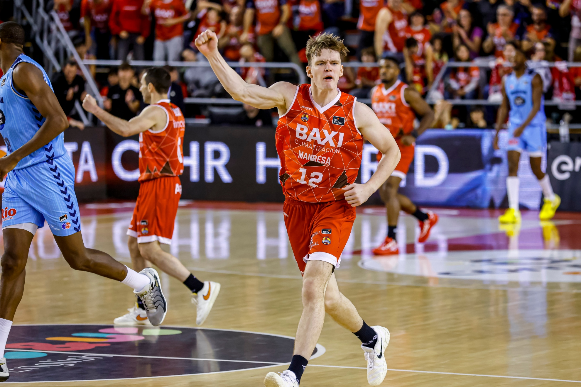 Marcis Steinbergs, durante un partido de esta temporada en Manresa.