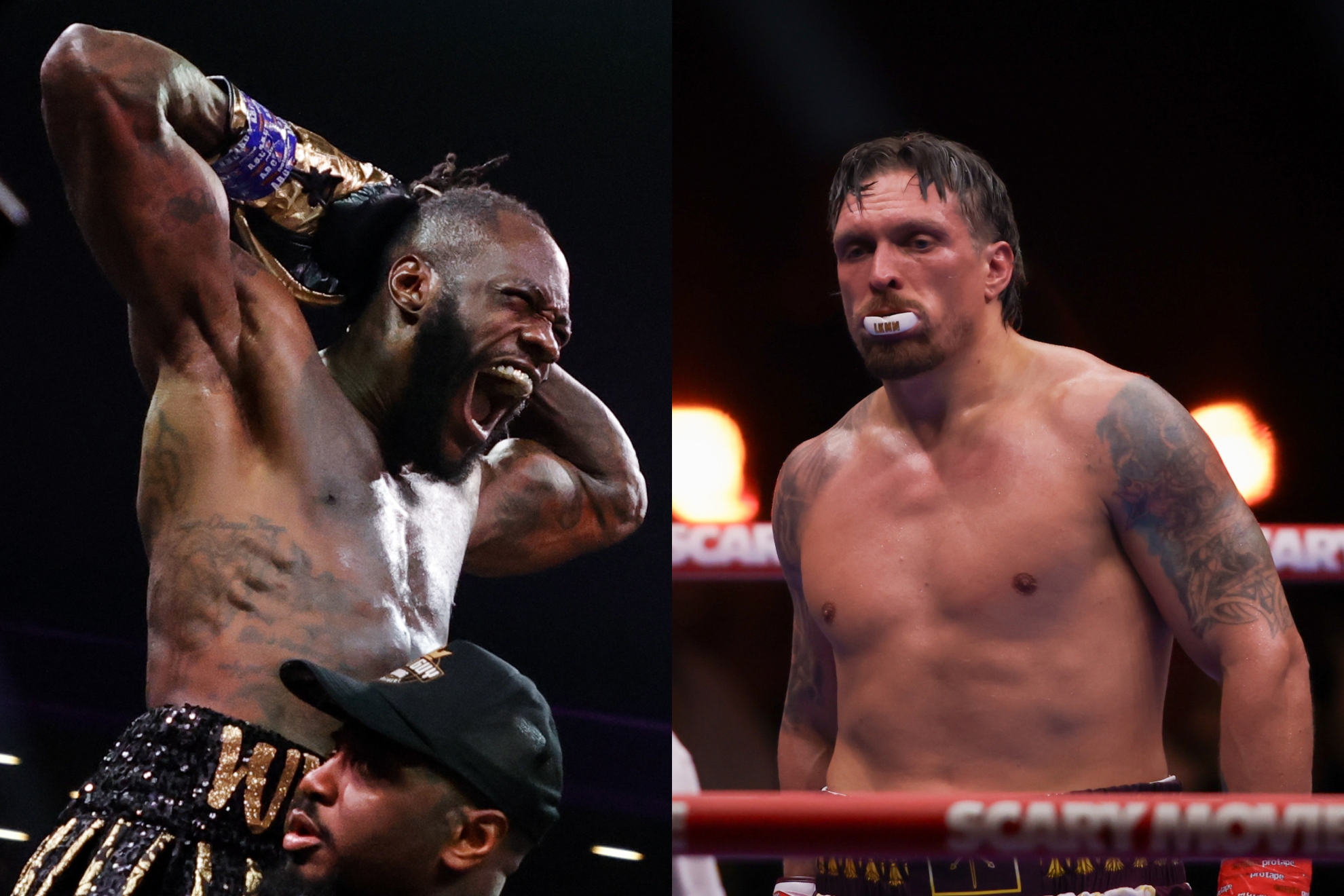 Wilder y Usyk. EFE