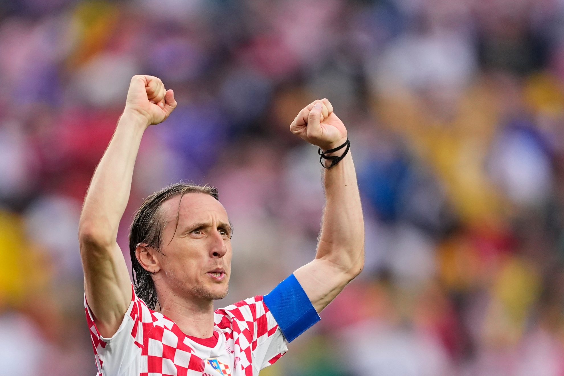Modric celebra el pase de Croacia a 1/16 de final.