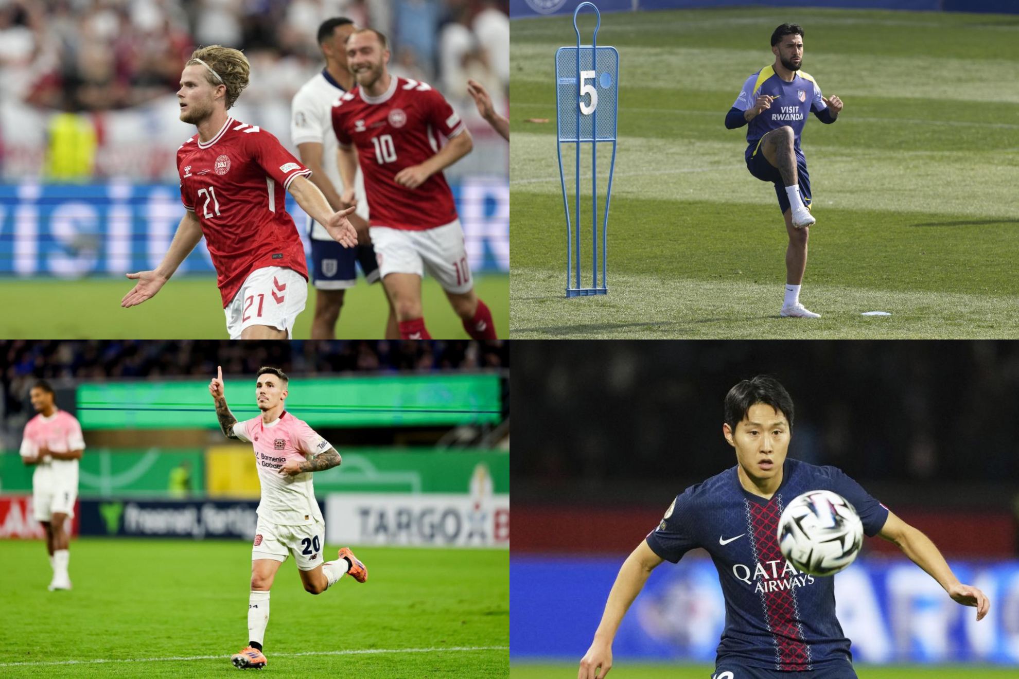 Hjulmand, Nico, Grimaldo y Kang-in Lee, los cuatro primeros objetivos.