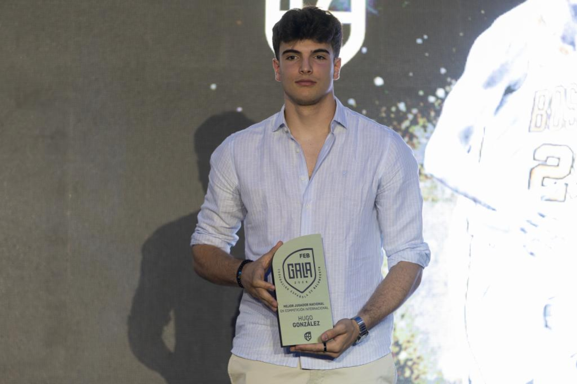 Hugo González, premiado a Mejor Jugador Nacional en Competición Internacional. APO CABALLERO/ALBERTO NEVADO (FEB)
