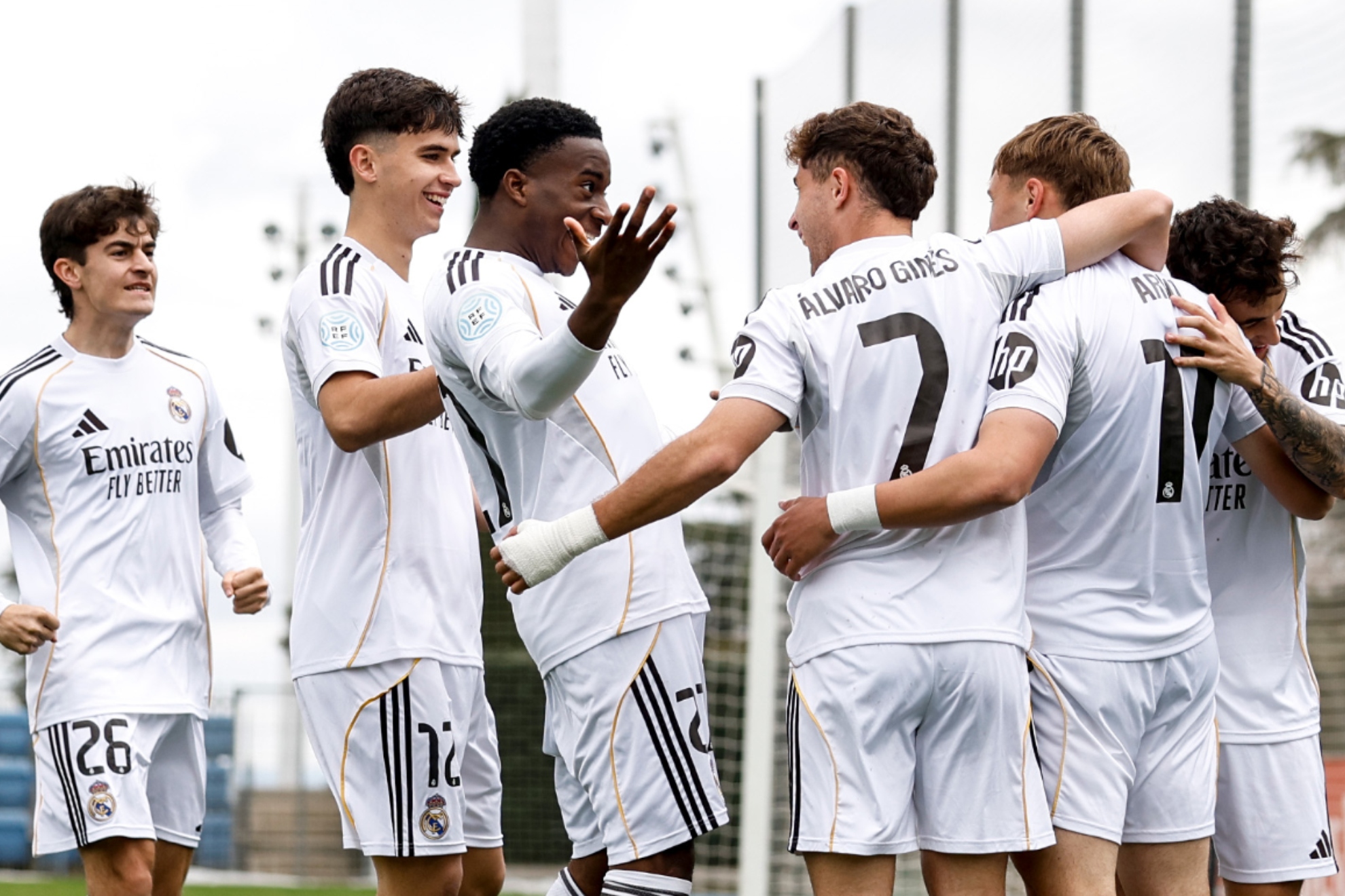 Los jugadores del Madrid C celebran un gol la pasada temporada. REALMADRID.COM