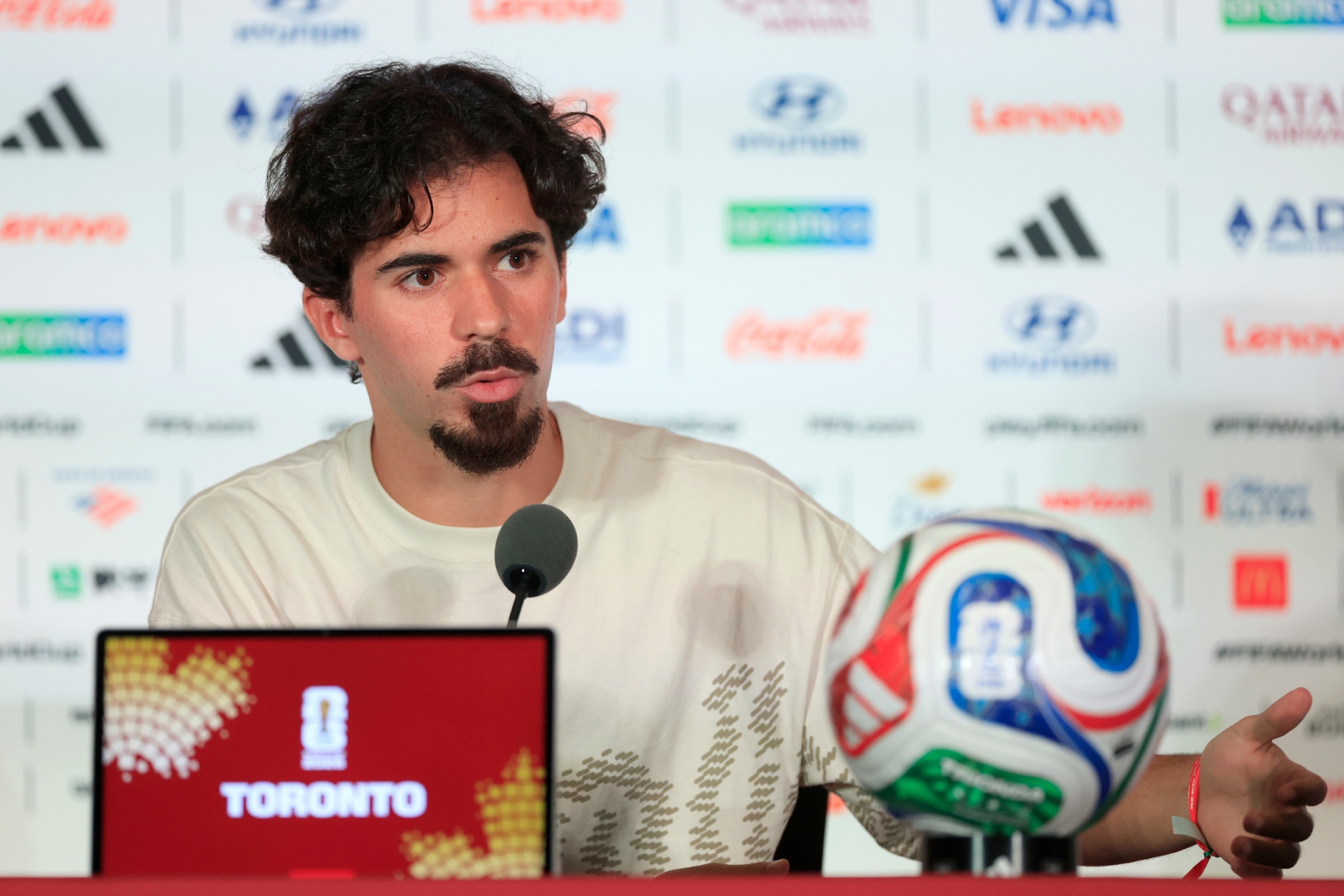 Vitinha, en la rueda de prensa previa al partido ante Croacia.