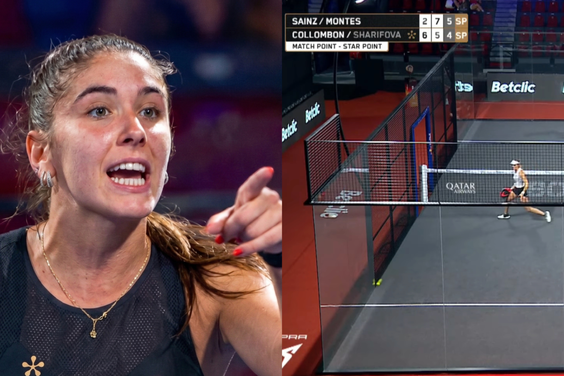 Jana Montes y la bola que causó su enfado.