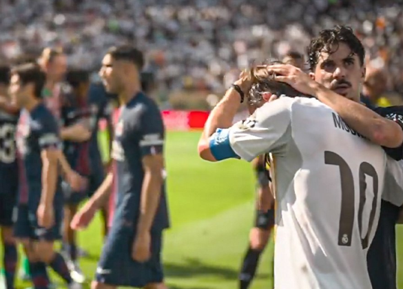 El saludo entre Modric y Vitinha en el Mundial de Clubes.
