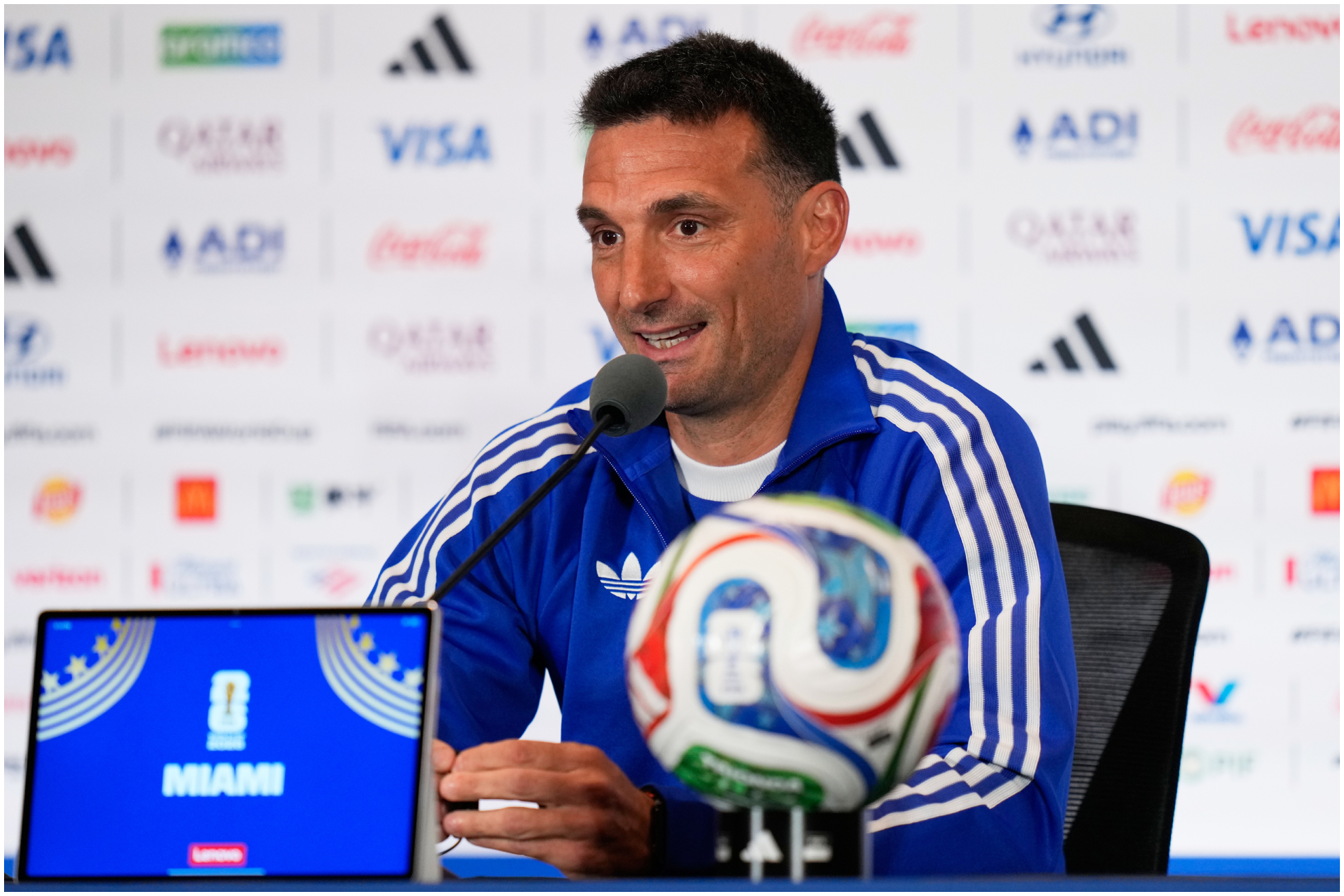 Scaloni, hoy en Miami.