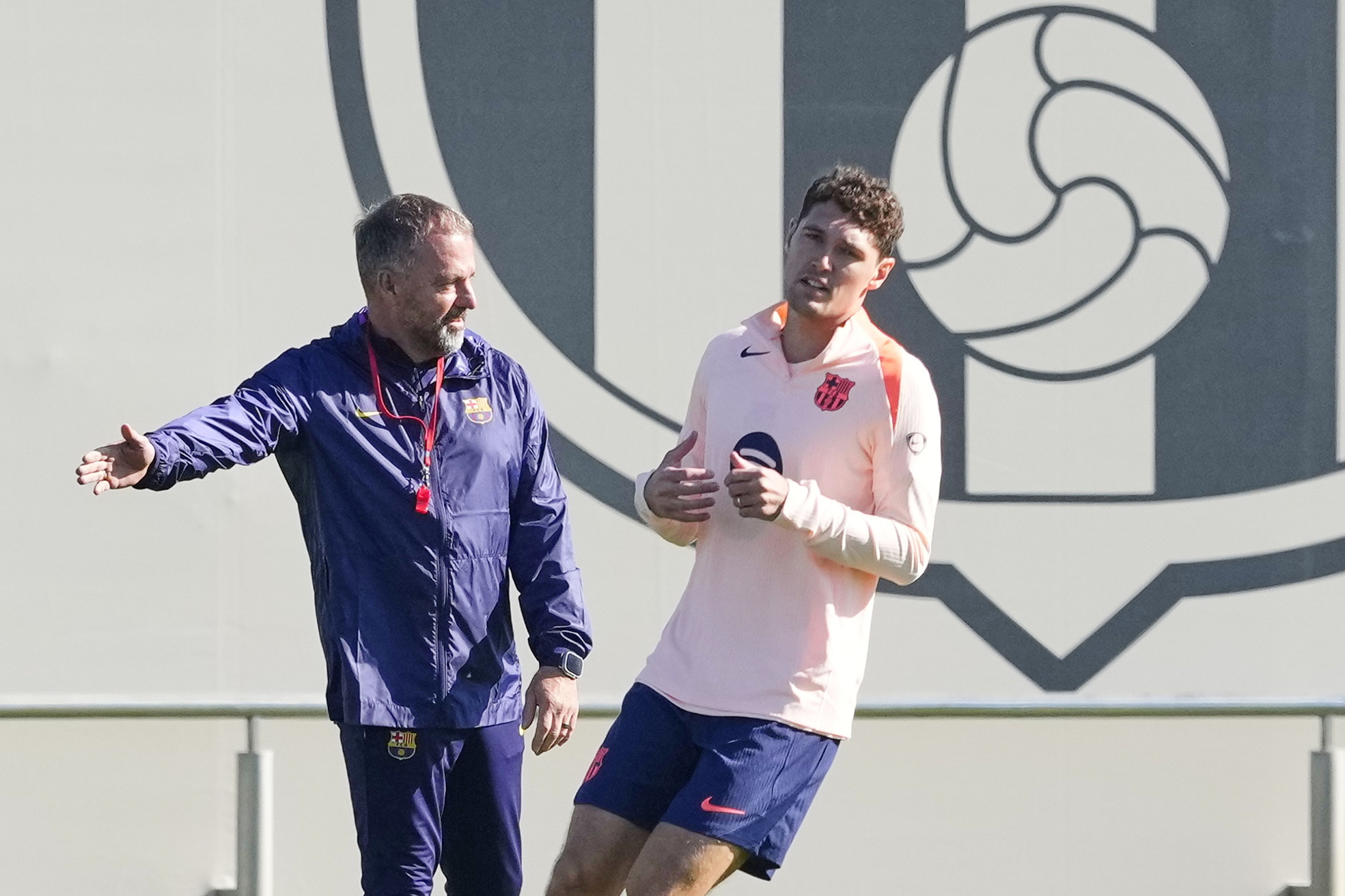 Flick y Christensen, en un entrenamiento.