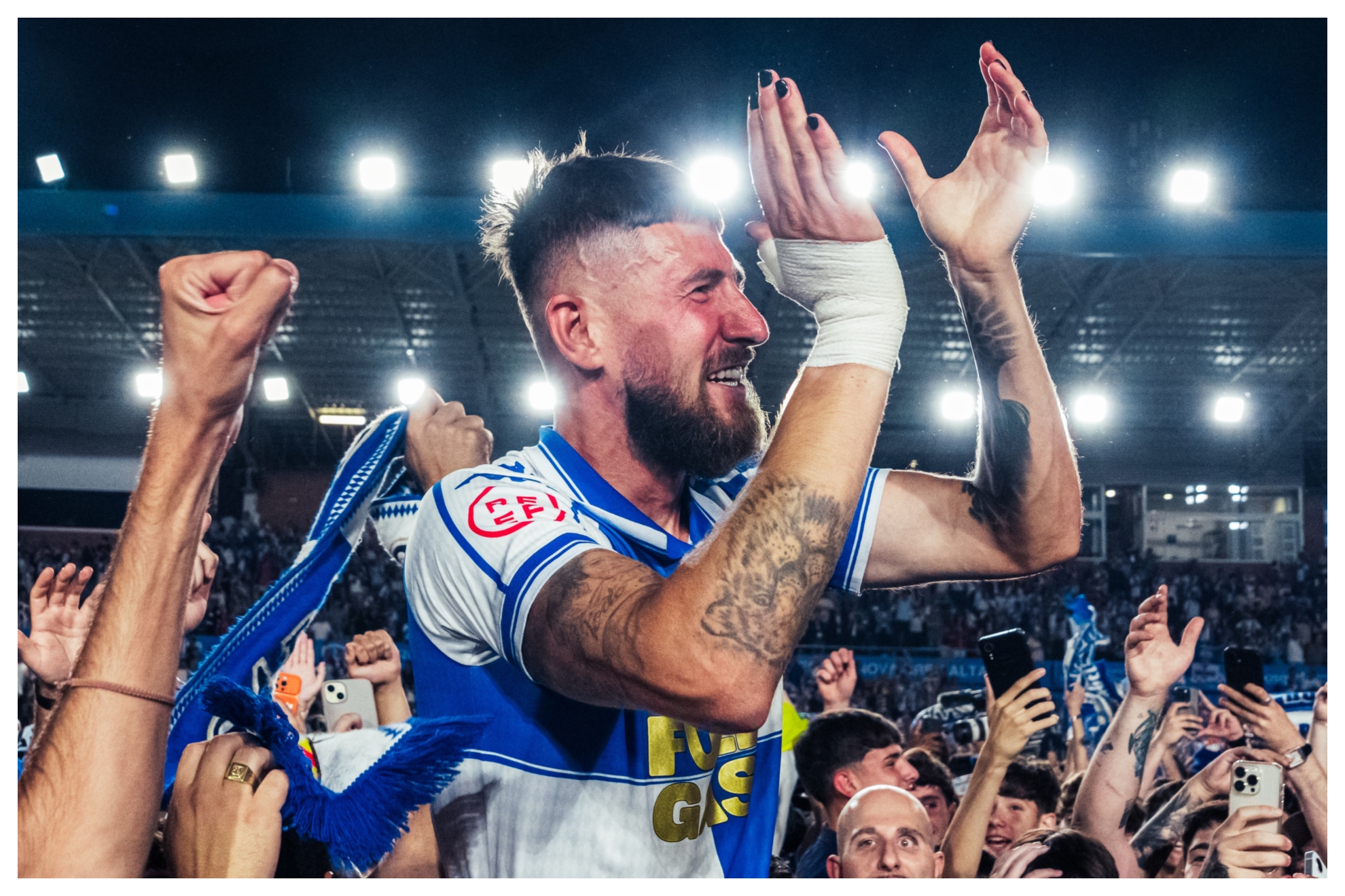 Kaiser, durante las celebraciones por el ascenso