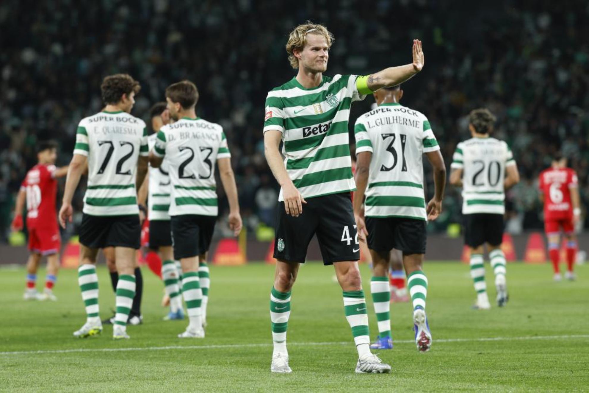 Hjulmand, con el Sporting de Portugal.