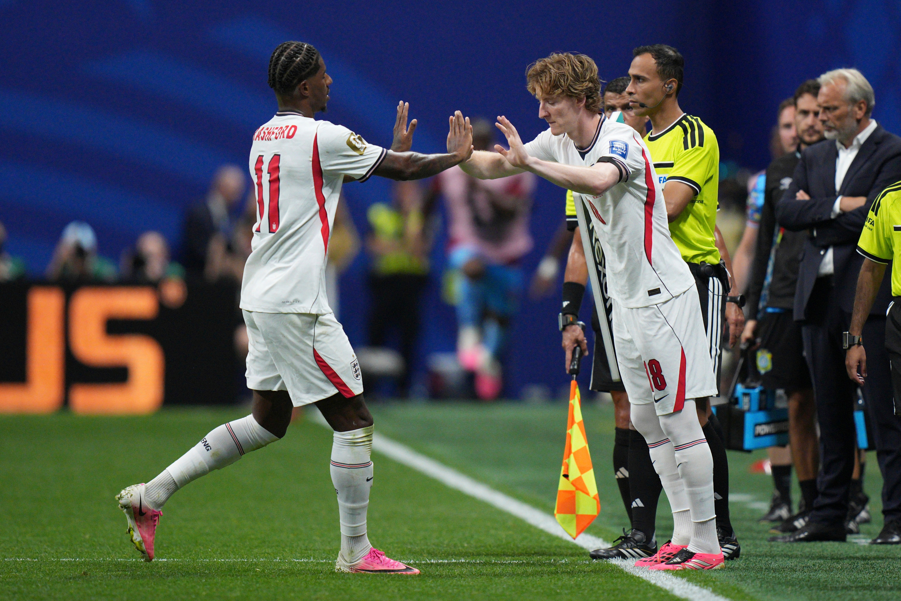 Rashford y Gordon, en el Mundial.