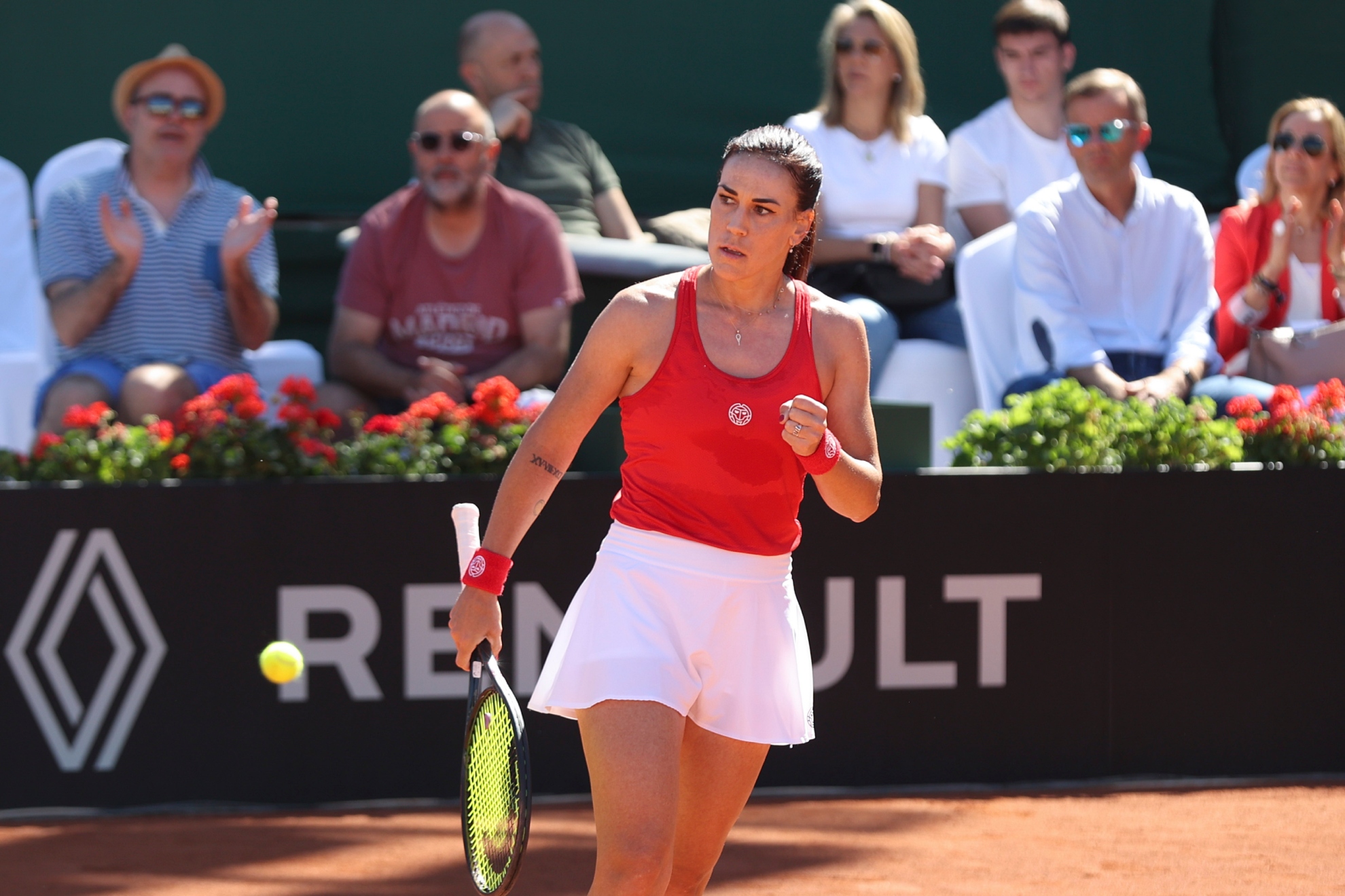 Párrizas, en una eliminatoria de la Billie Jean King Cup.