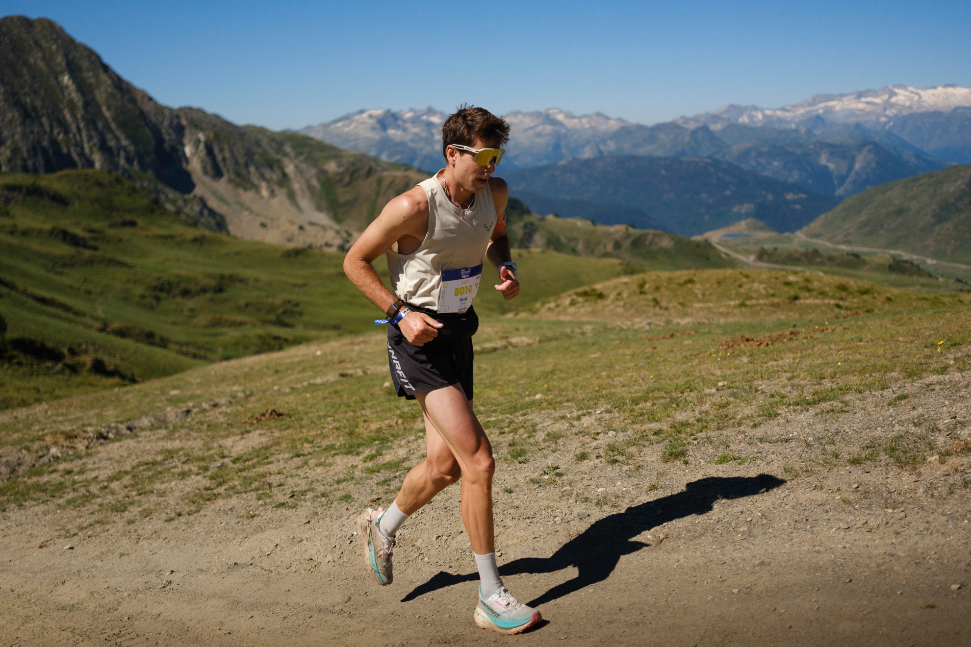 Oriol Cardona, durante el recorrido de la SKY del Val d’Aran. Val d’Aran by UTMB