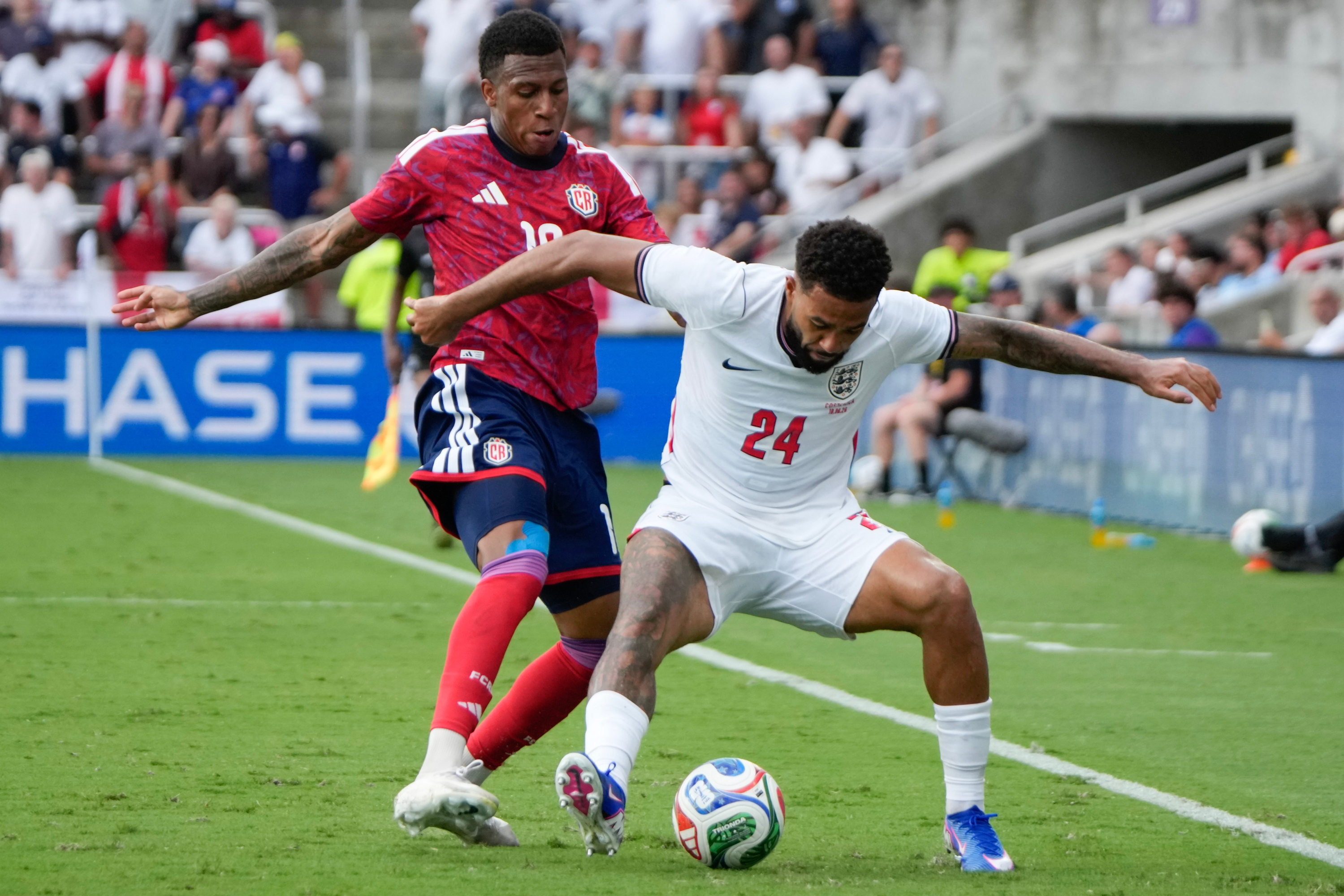 Reece James, durante un amistoso con Inglaterra