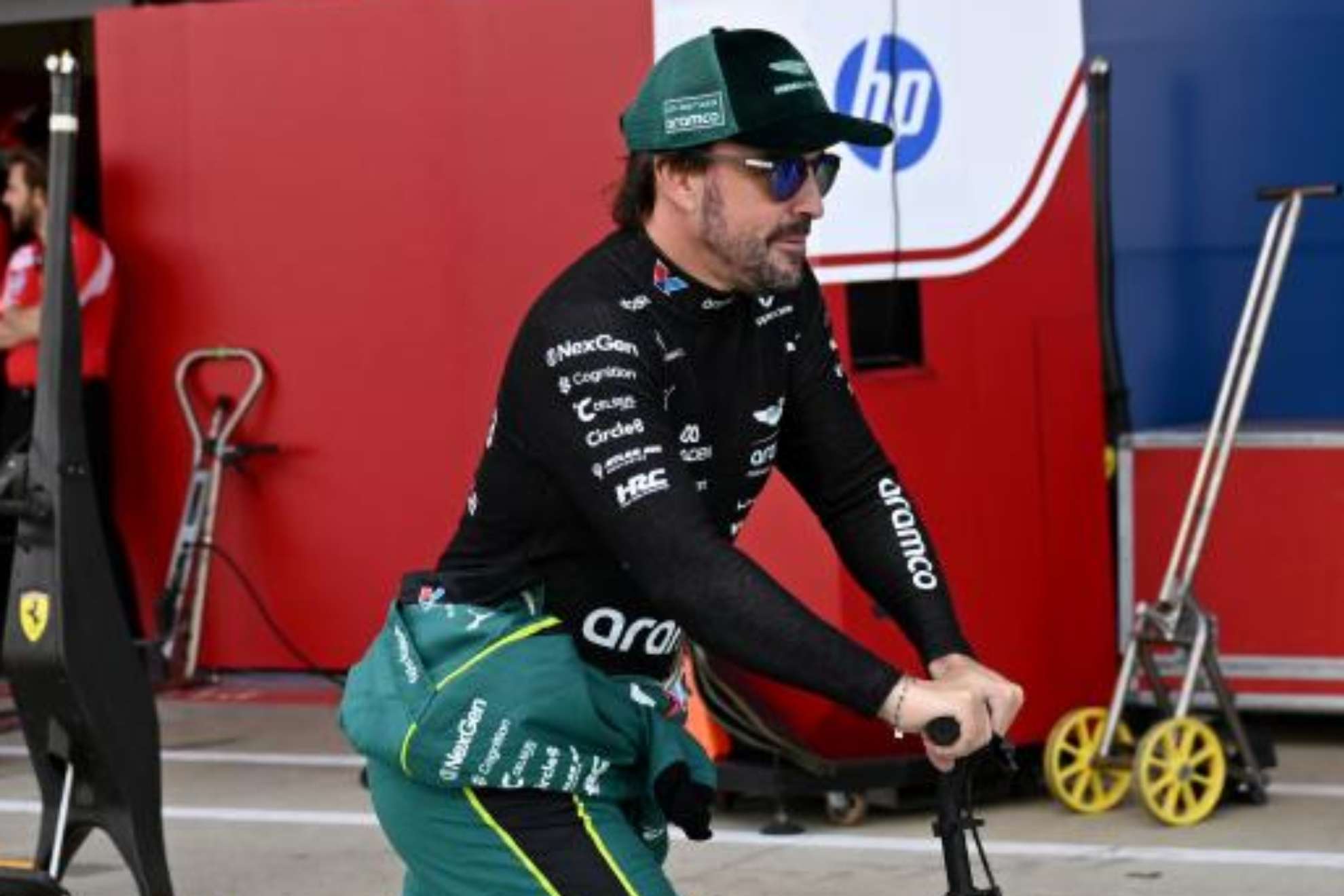 Alonso, antes de la carrera de Gran Bretaña.