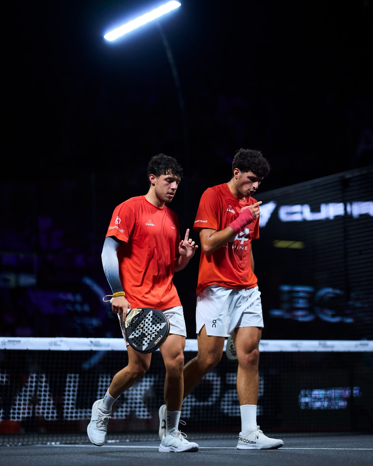 Tapia y Coello durante la final del Bordeaux P2.