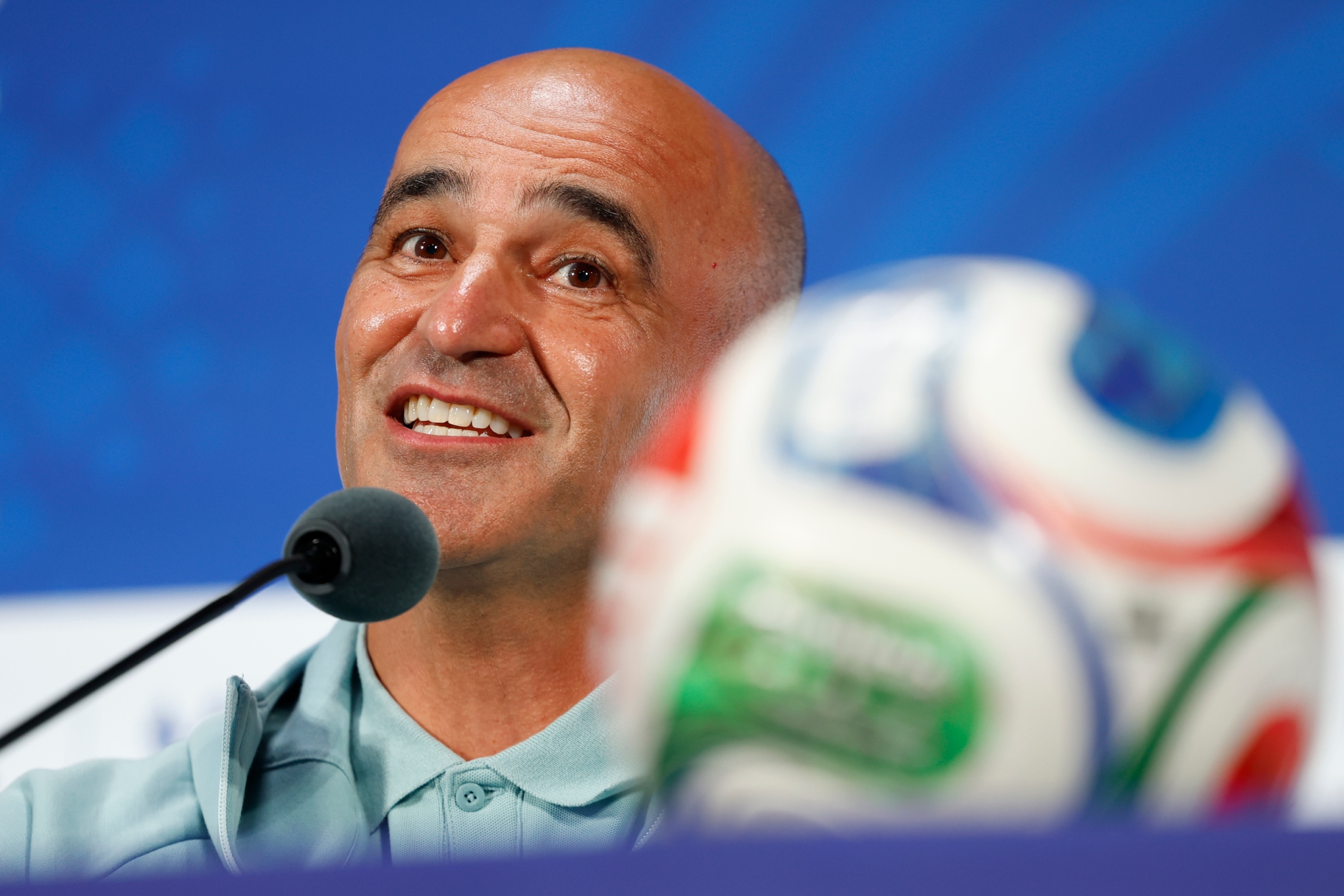 Roberto Martínez, en rueda de prensa.