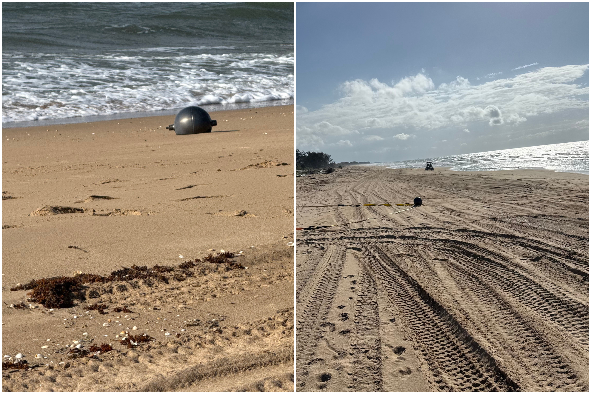 Las esferas aparecidas en la playa de Australia.