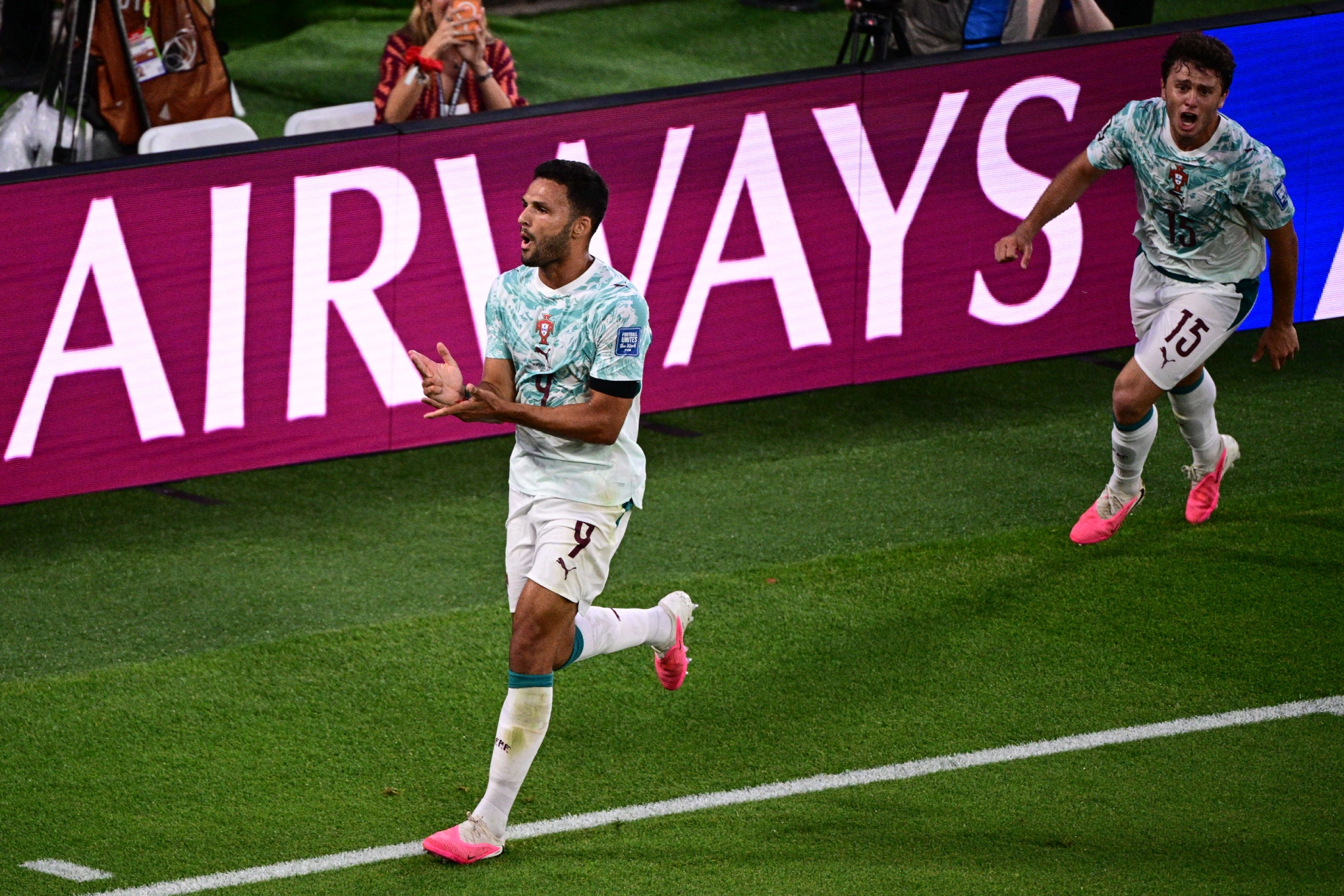 Gonçalo Ramos celebra su gol ante Croacia.
