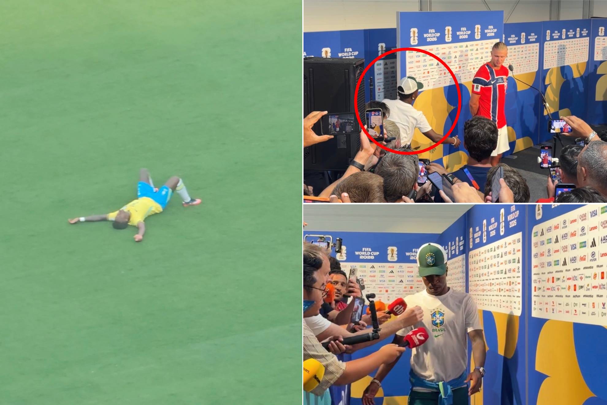 Collage de las dos horas más duras de Vinicius.