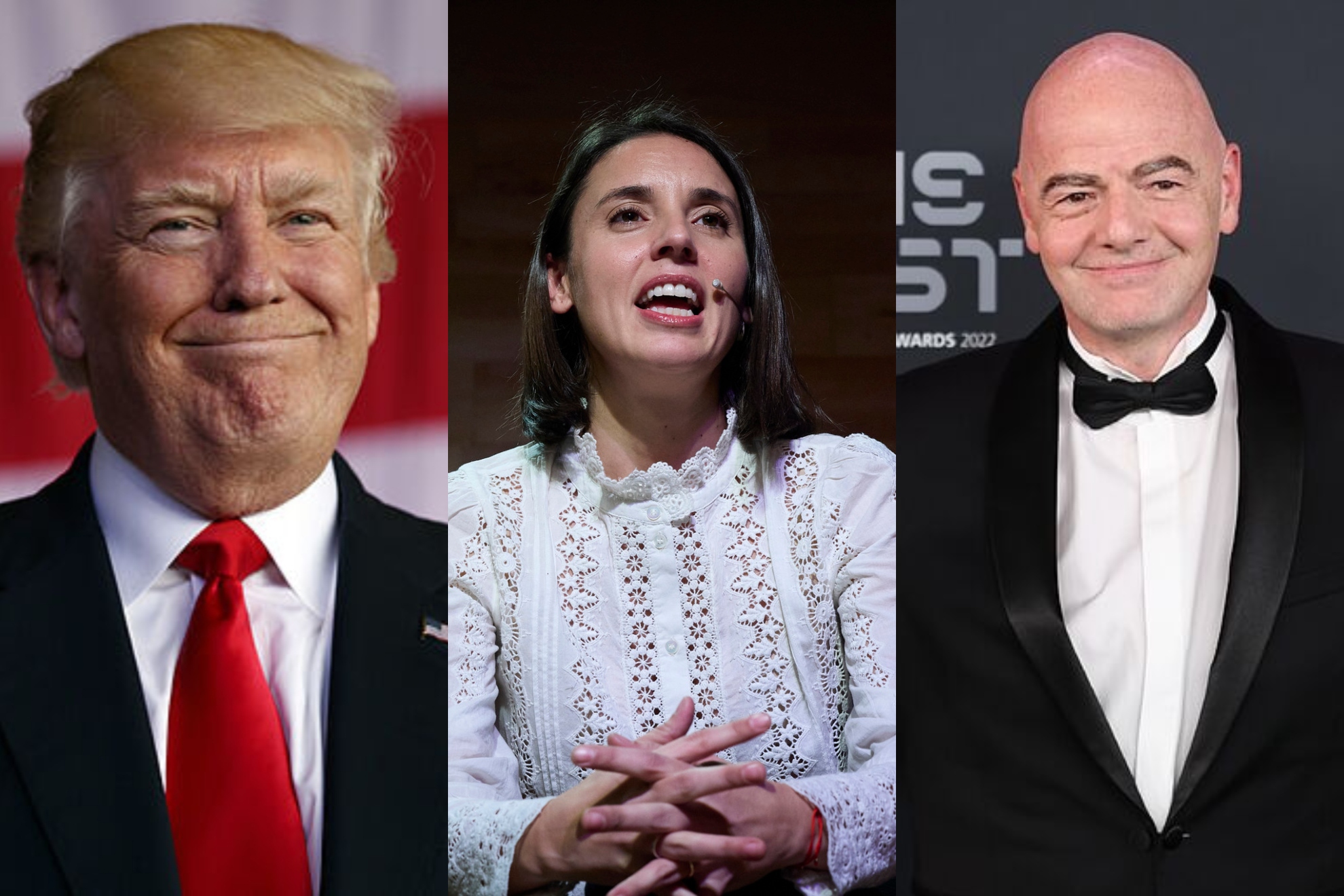 Trump, Montero e Infantino.