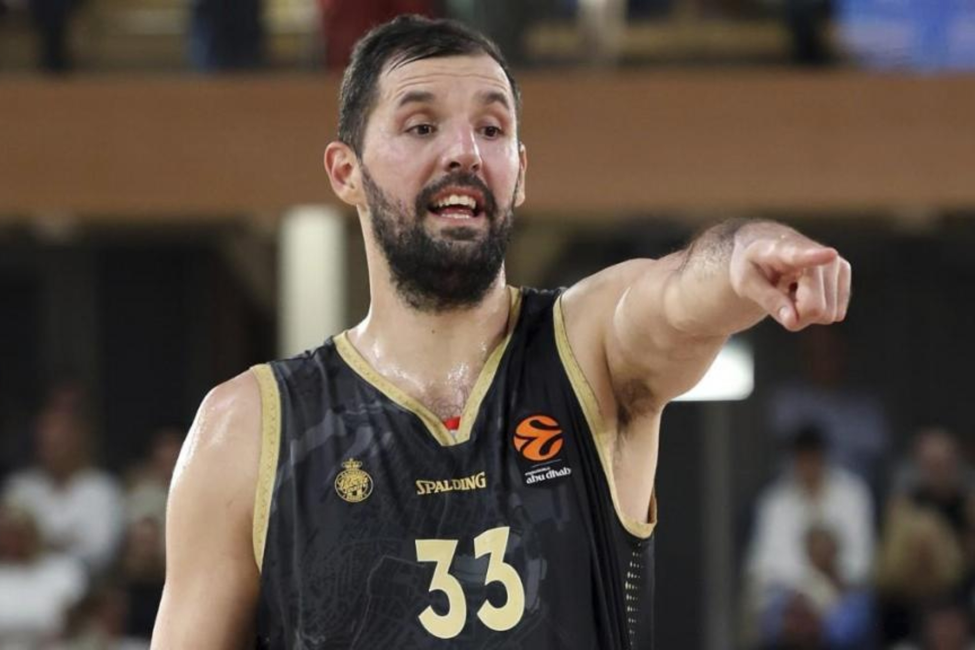 Nikola Mirotic, durante un partido de esta temporada con el AS Mónaco.