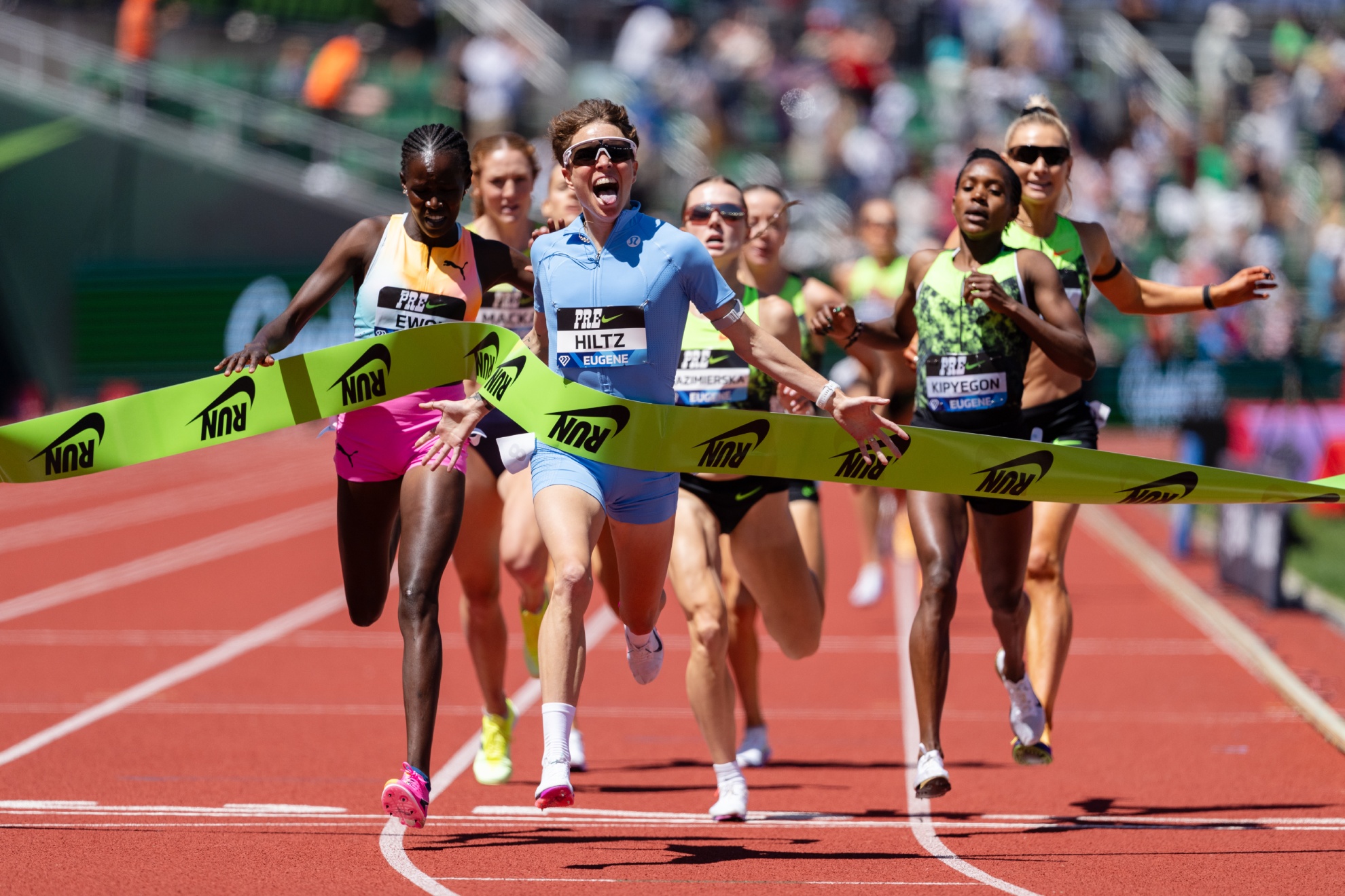 Nikki Hiltz, en su victoria ante Kipyegon