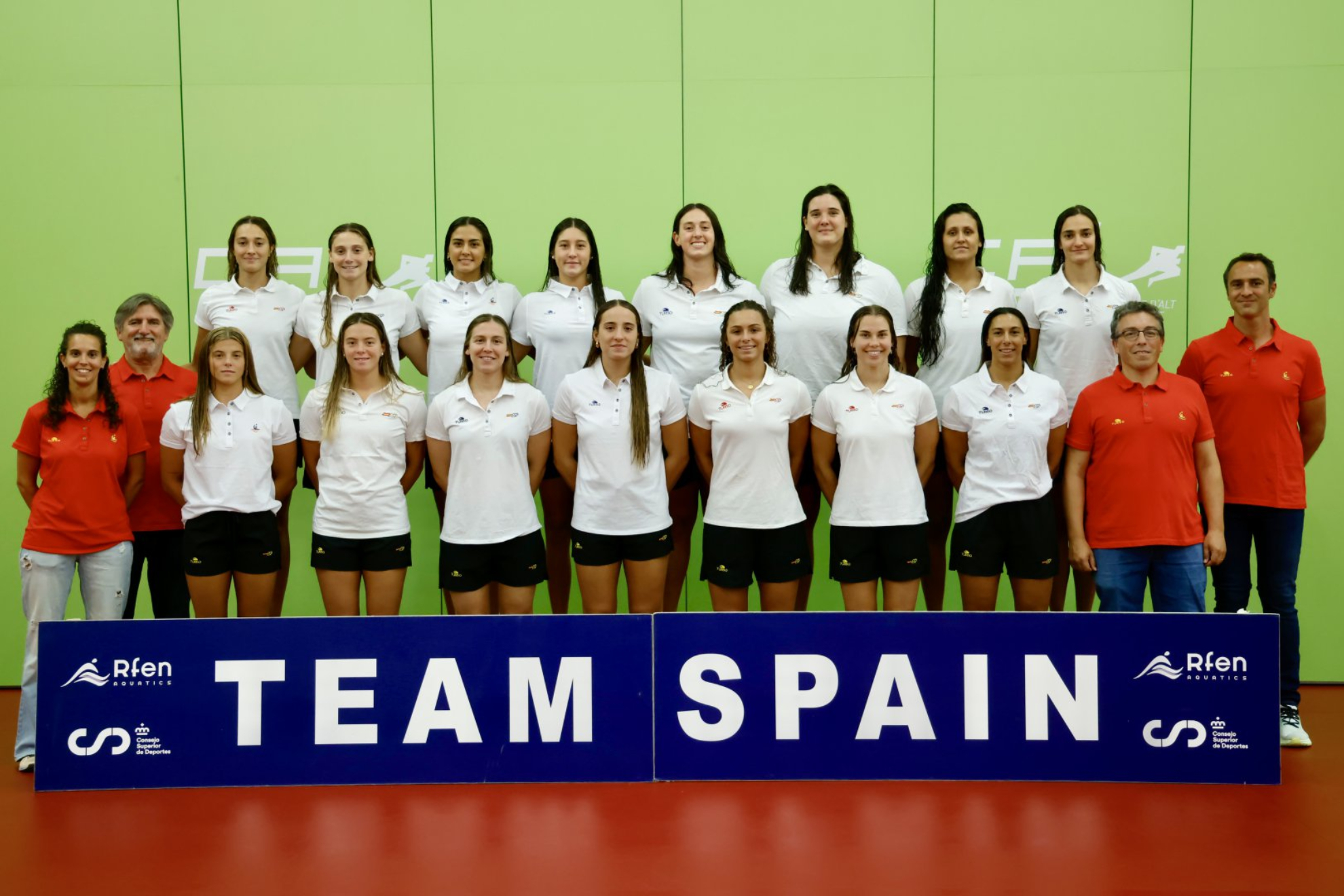 La selección femenina de waterpolo. Jordi López/RFEN