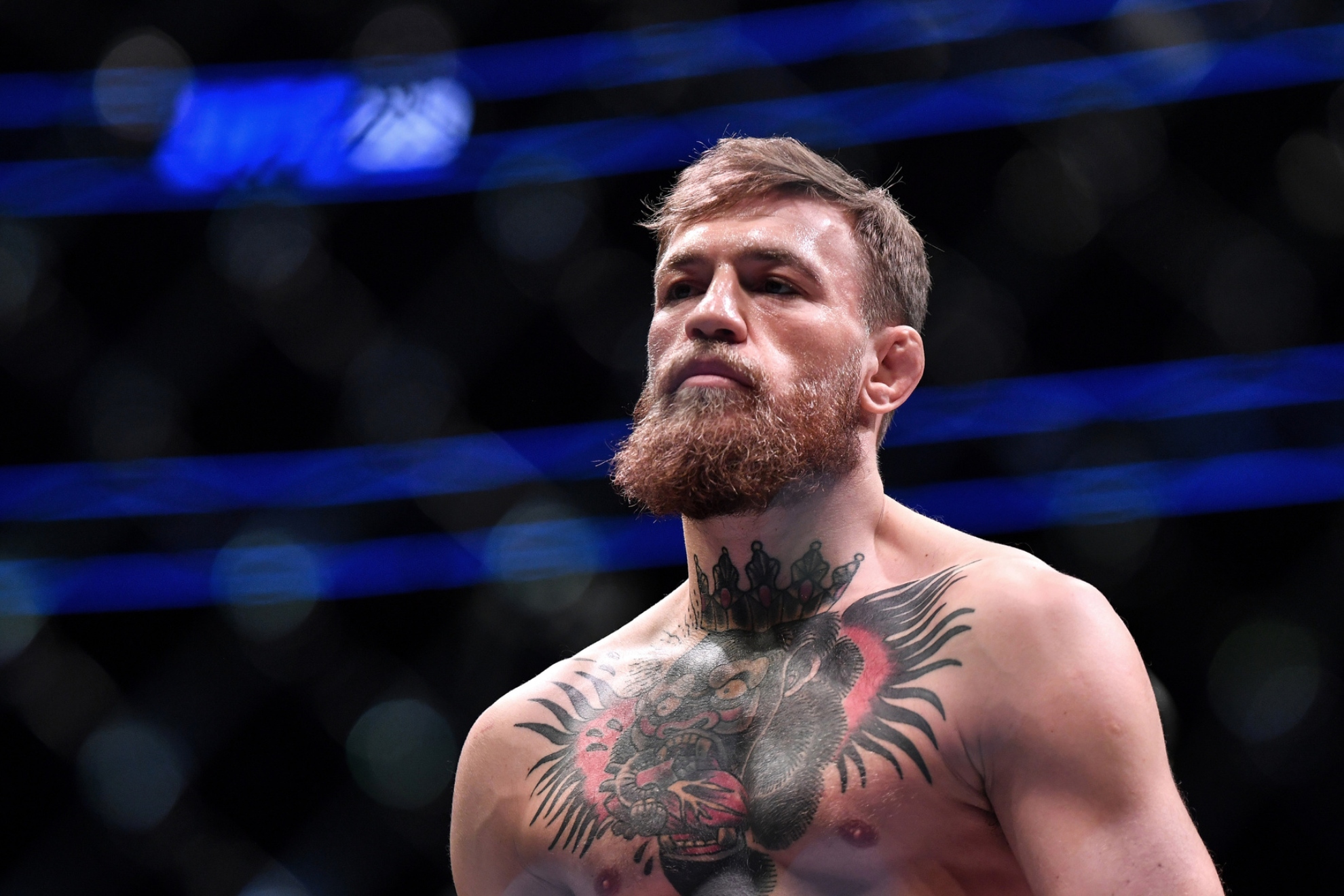 Conor McGregor durante un combate en la UFC.