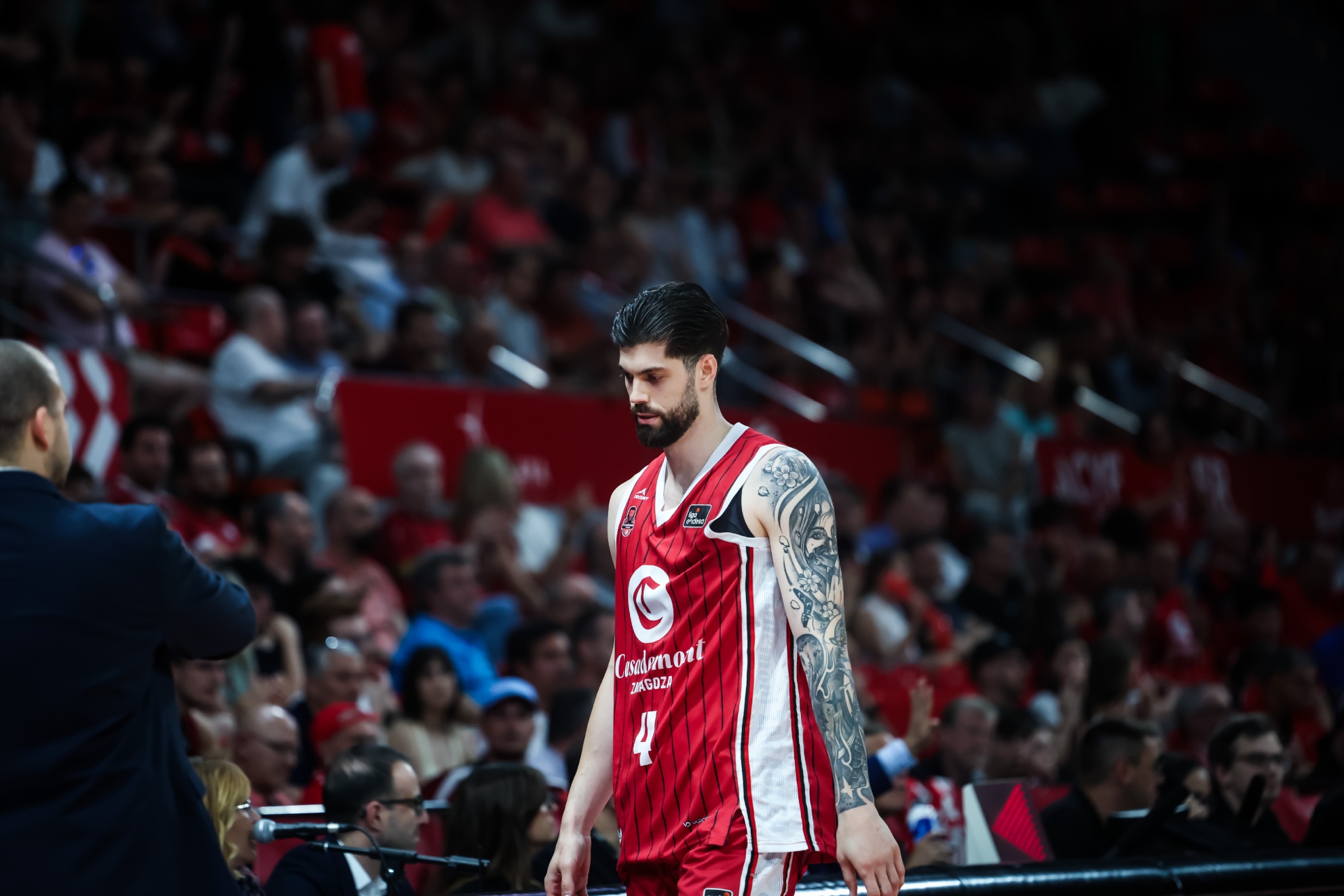 Santi Yusta, durante un partido de esta temporada con el Casademont Zaragoza. ACB PHOTO