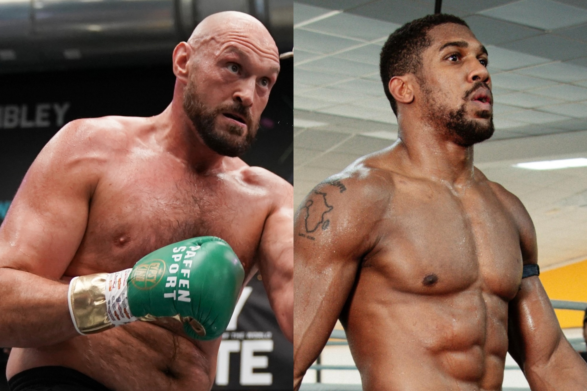 Tyson Fury y Anthony Joshua.