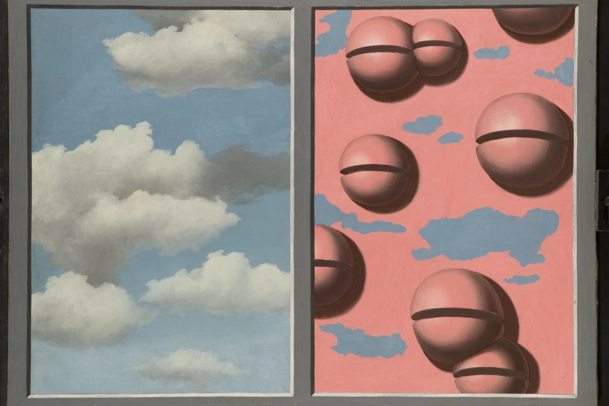 'Grelots roses, ciels en lambeaux', de René Magritte.