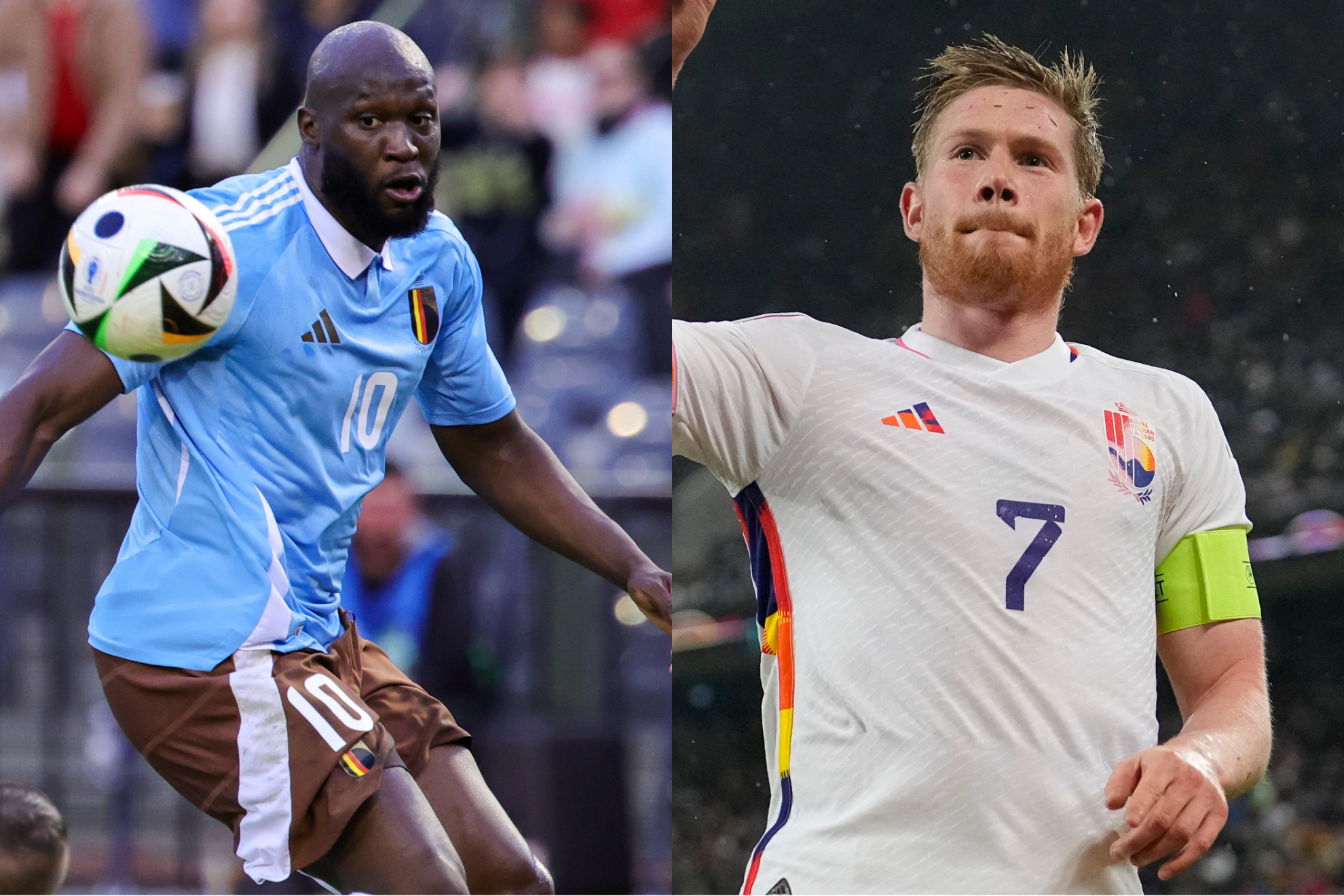 La camiseta inspirada en Tintín (Lukaku) y en Tomorrowland (De Bruyne).