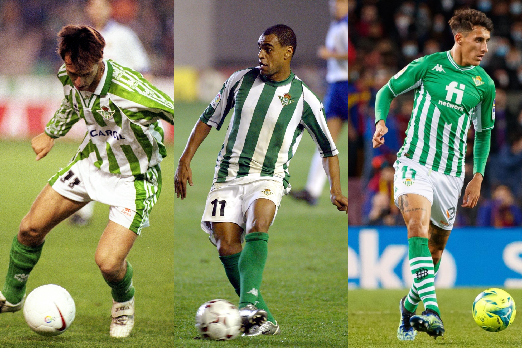 Alfonso, Denílson y Tello, con el 11 del Betis
