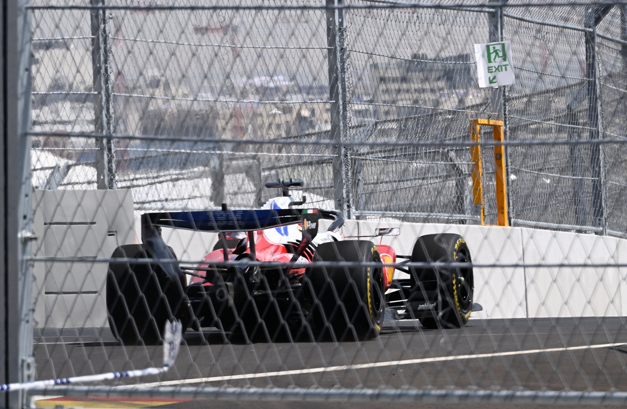 Leclerc, en uno de los giros.
