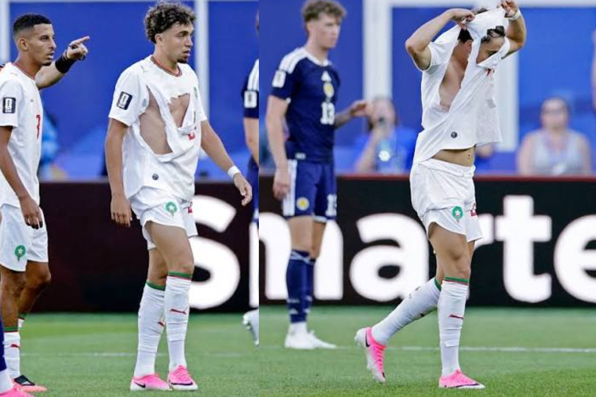 El Aynaoui con la camiseta rota en uno de los partidos del Mundial