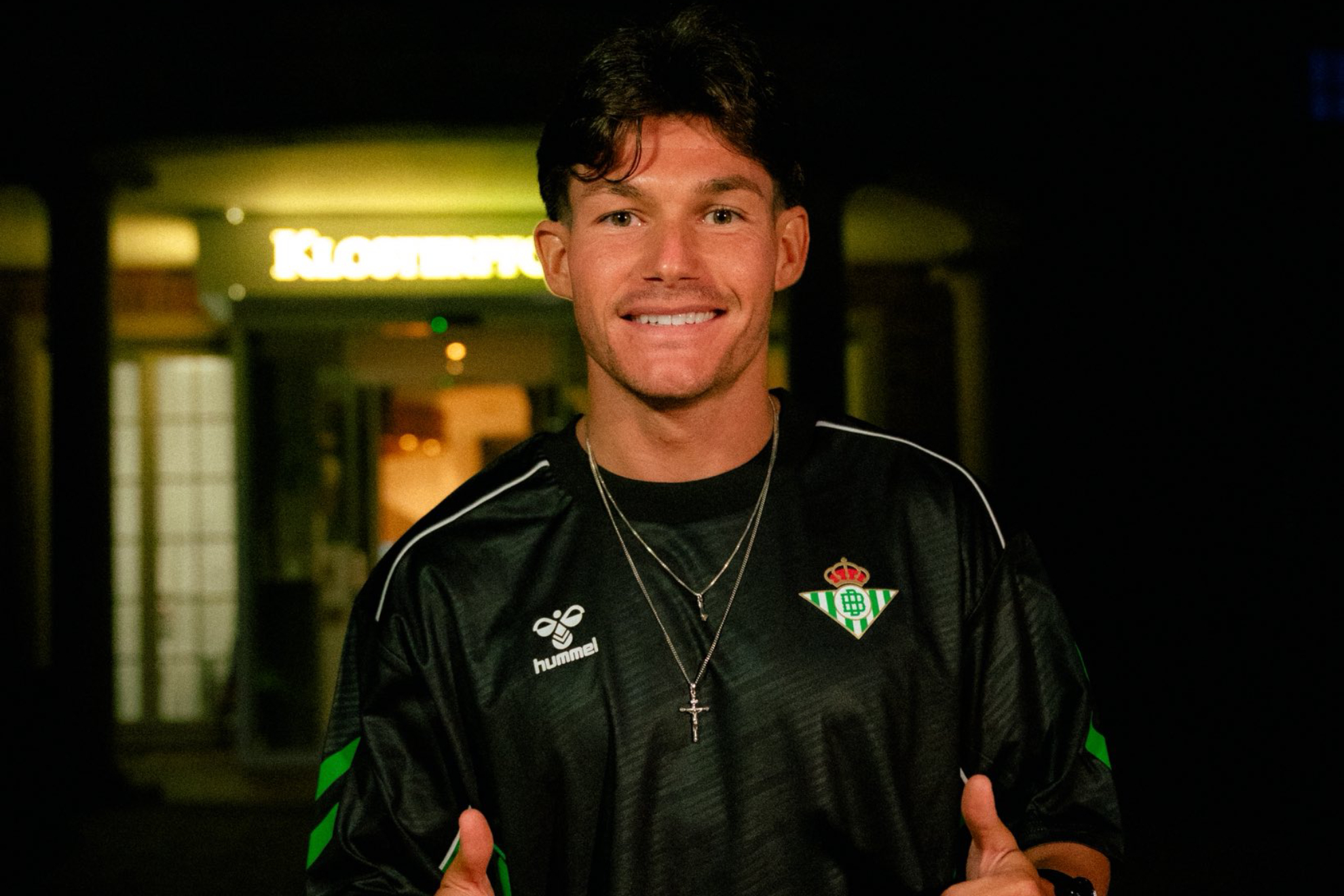Fran García, anoche en el hotel de concentración