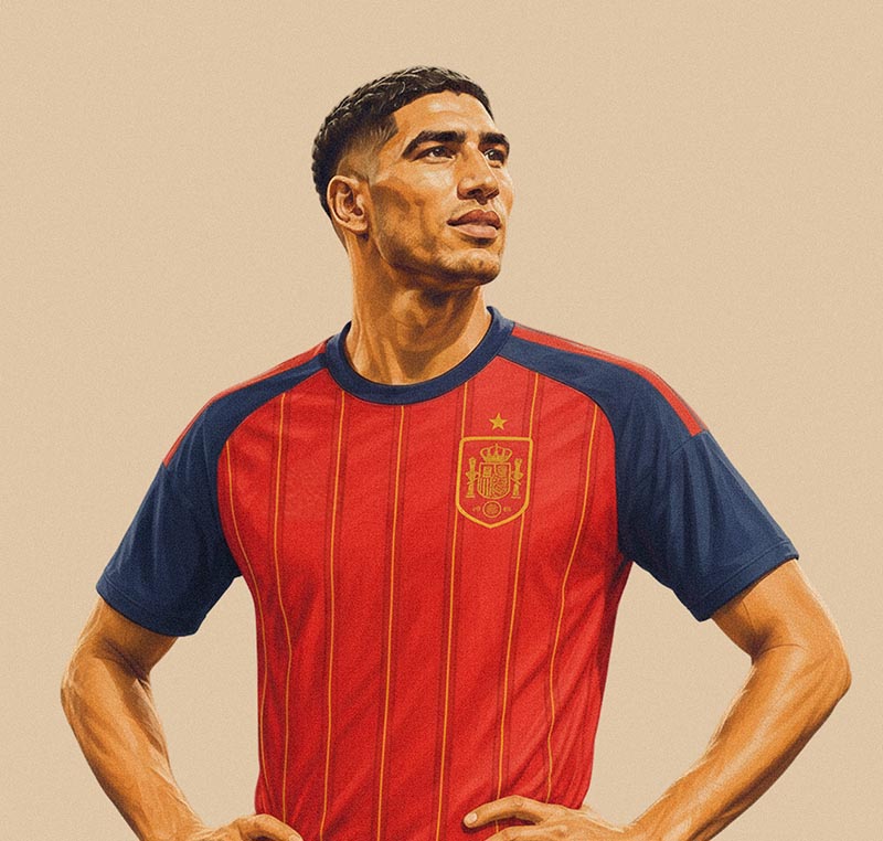 Achraf, con la de España.