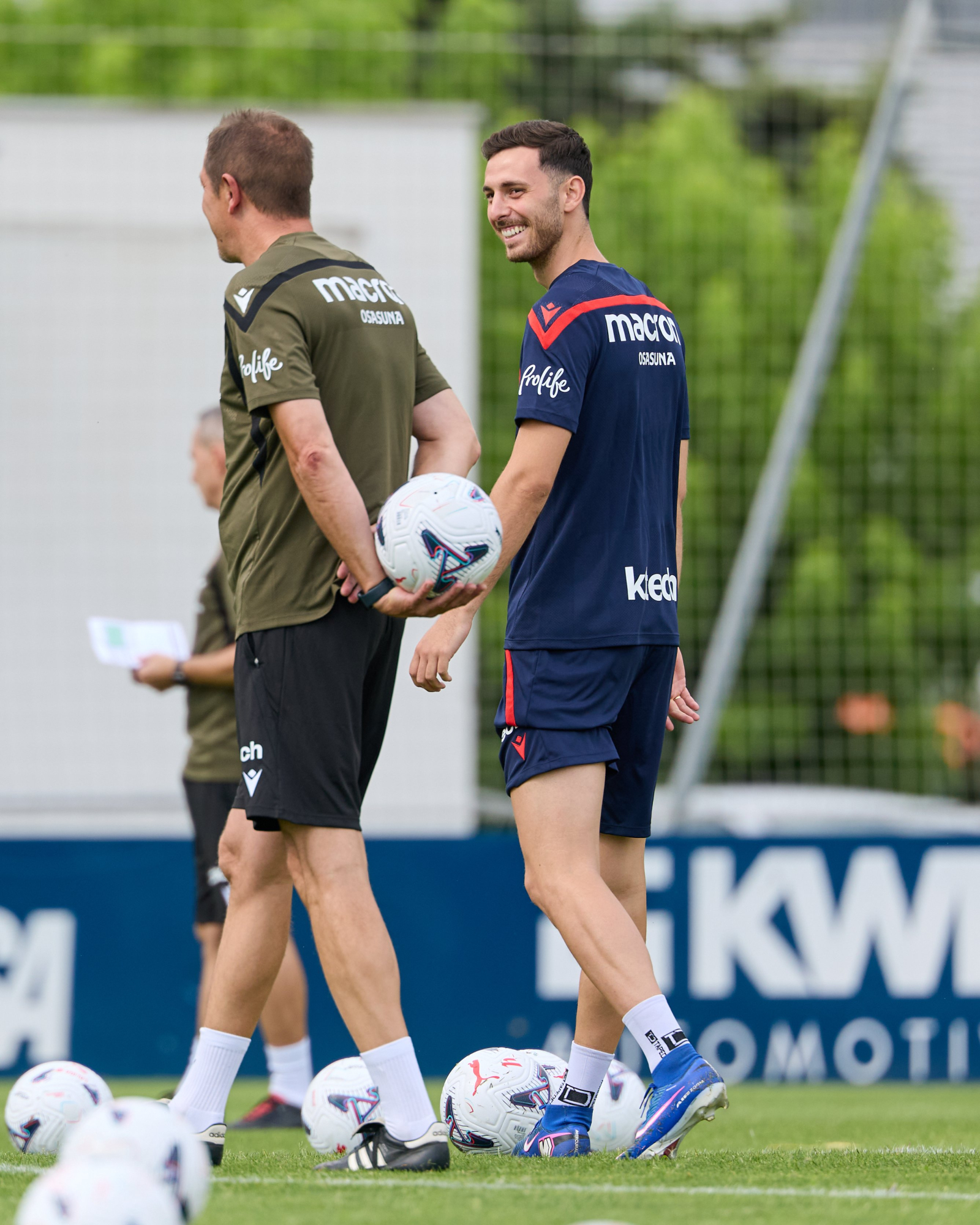 Luis Miguel Ramis, durante un entrenamiento en Tajonar